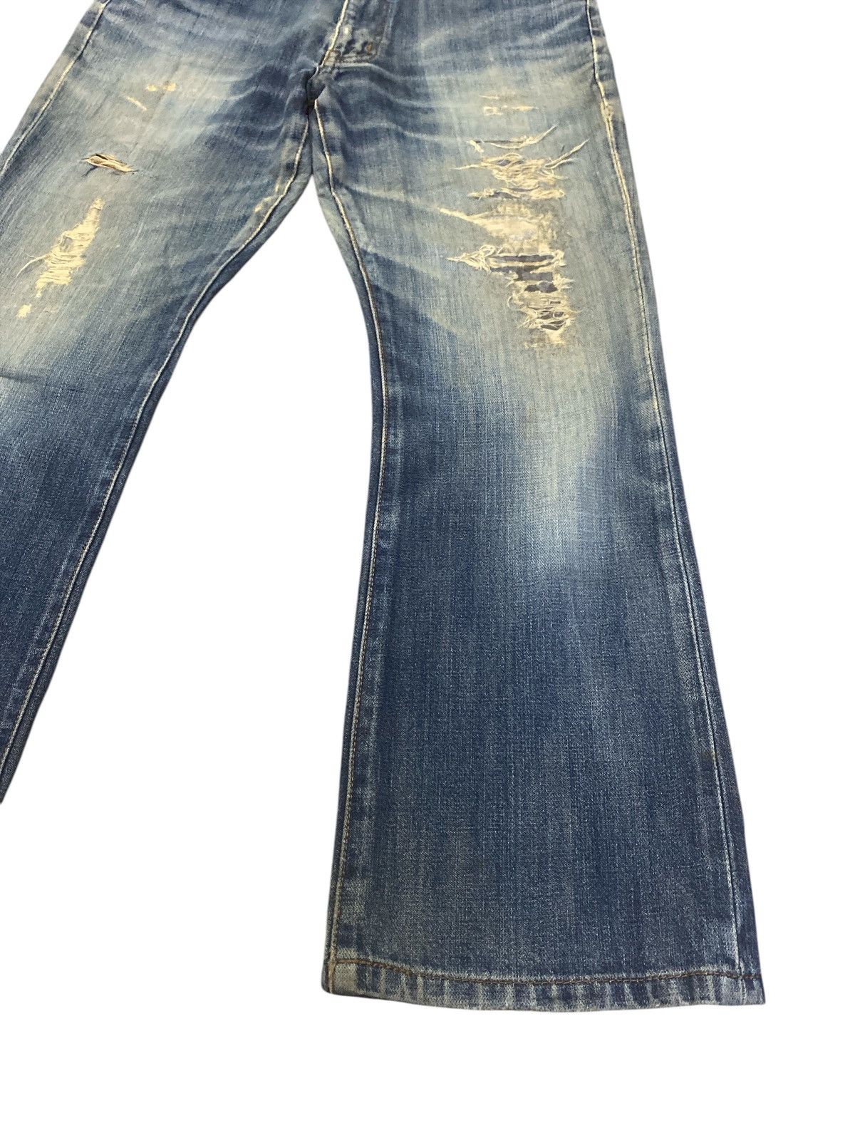 Vintage × Wrangler Wrangler Distressed Flared Denim Size US 31 - 5 Thumbnail
