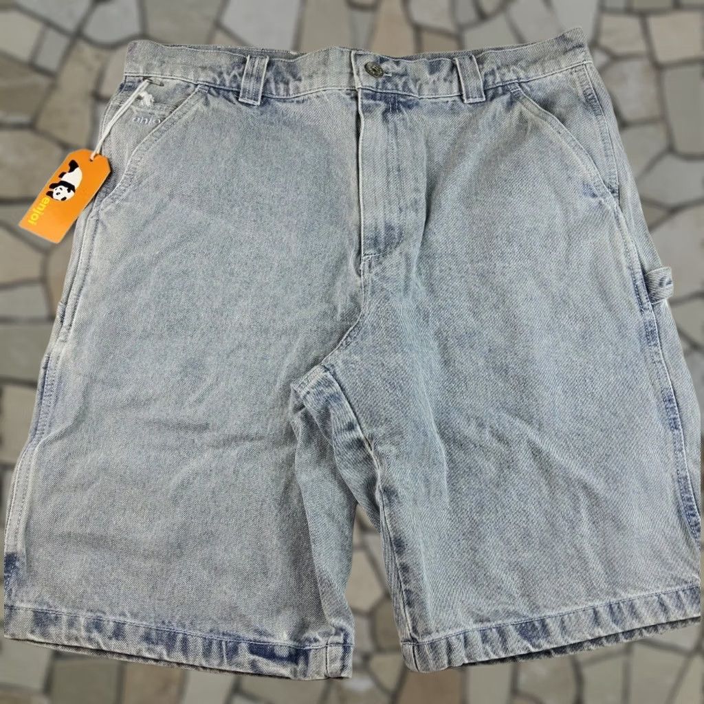 Enjoi Enjoi Denim Y2K 40oz Carpenter Shorts Size 32 Mens Blue Denim Shorts 9.5" Inseam Size US 32 / EU 48 - 1 Thumbnail
