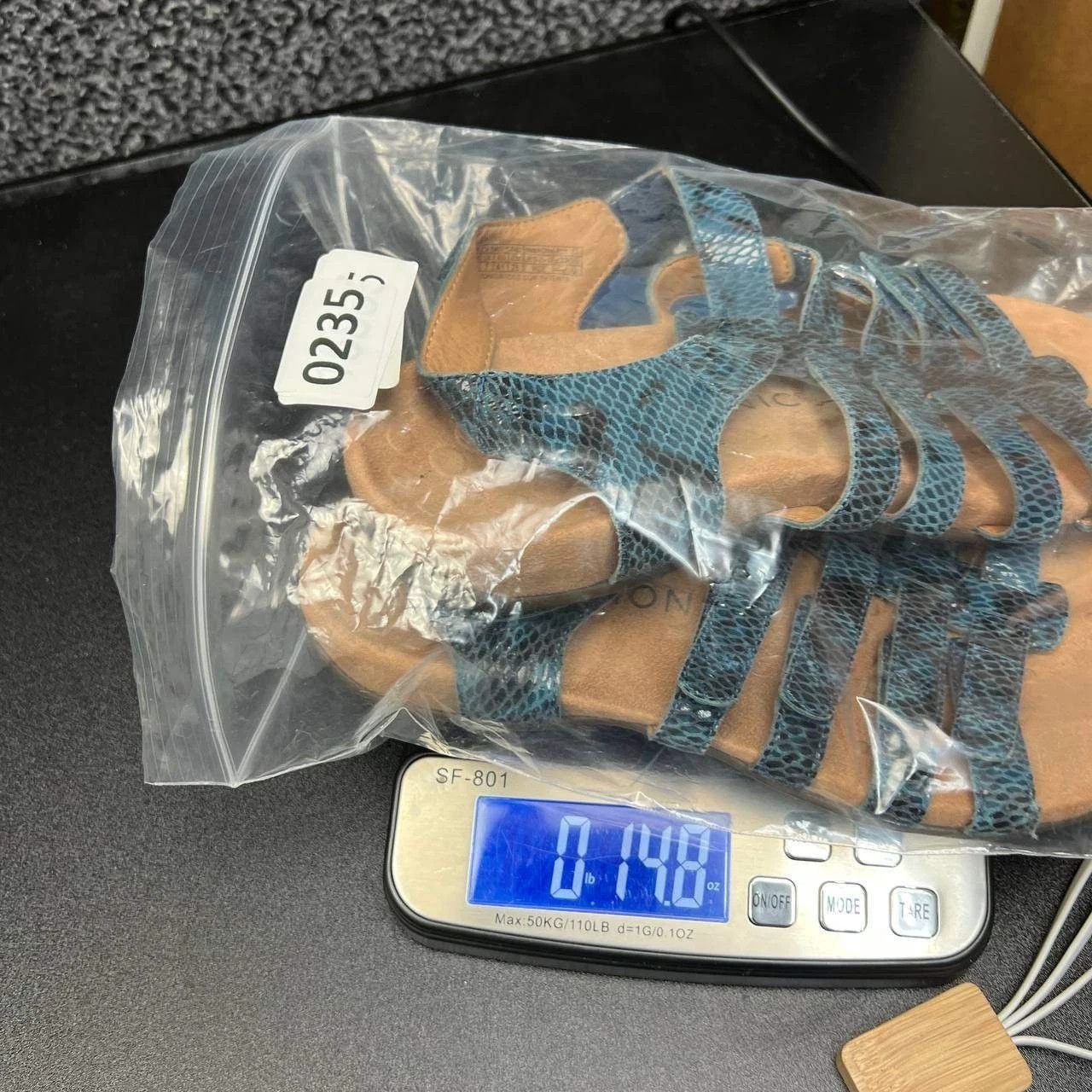 Vionic Vionic Harissa Gladiator Sandals Women 9 Blue Snake Print Size US 9 / IT 39 - 9 Thumbnail