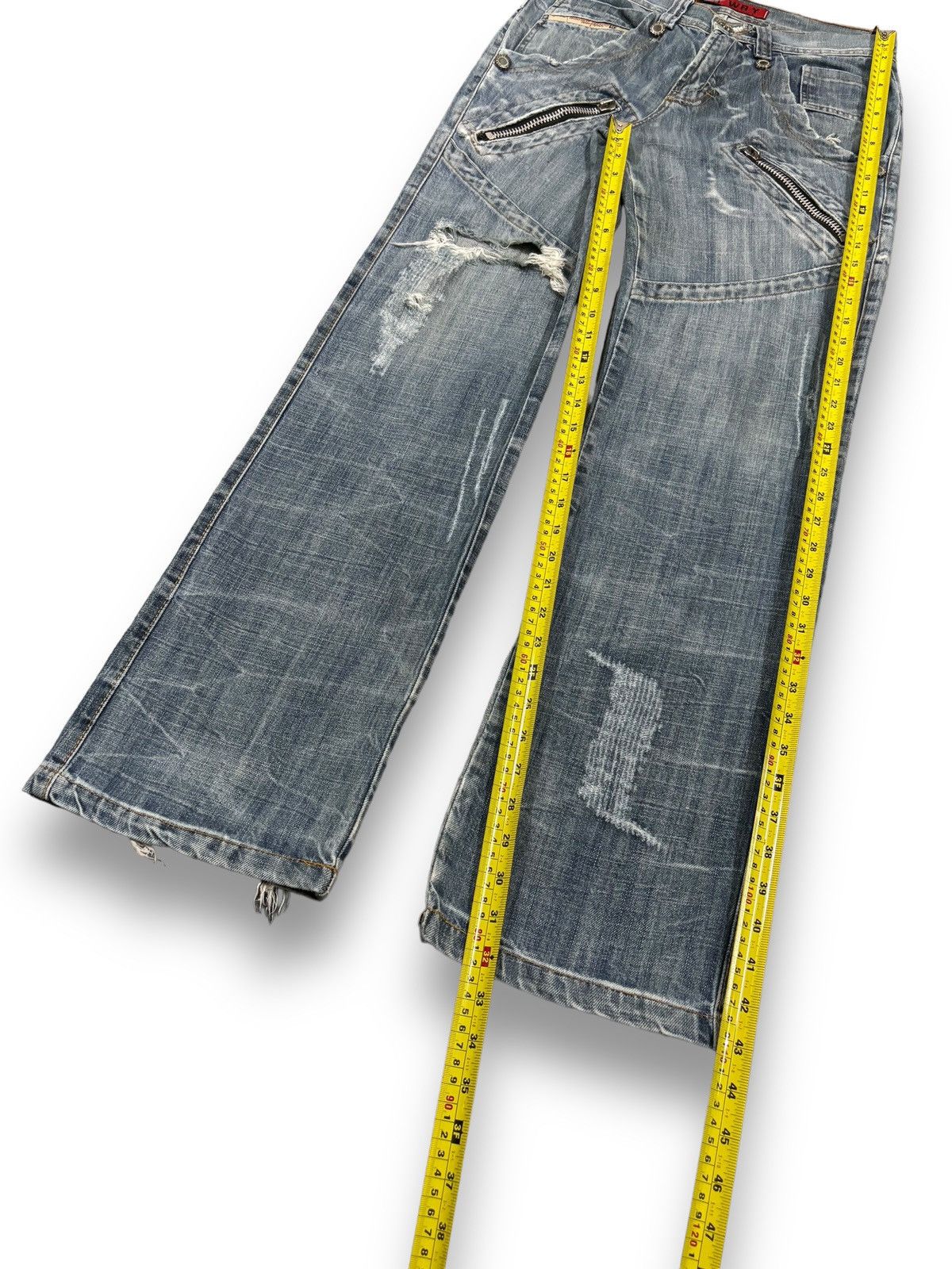 Diesel Vintage Hod-Way Industry Cracked Wash Loose Distressed Jeans Size US 30 / EU 46 - 16 Thumbnail