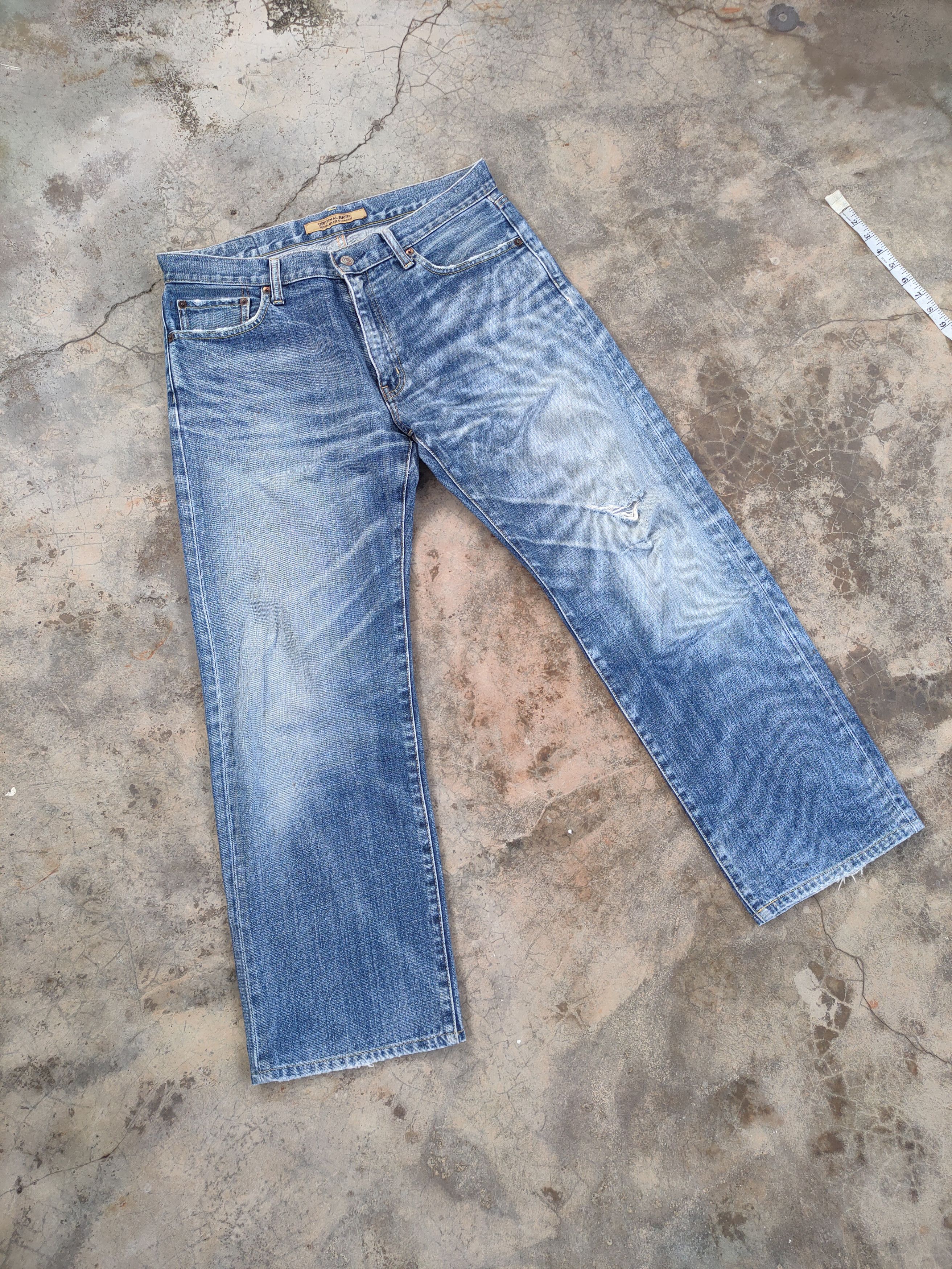 Japanese Brand W34 VINTAGE JAPANESE FADED DISTRESSED DENIM JEAN PANTS Size US 34 / EU 50 - 2 Thumbnail