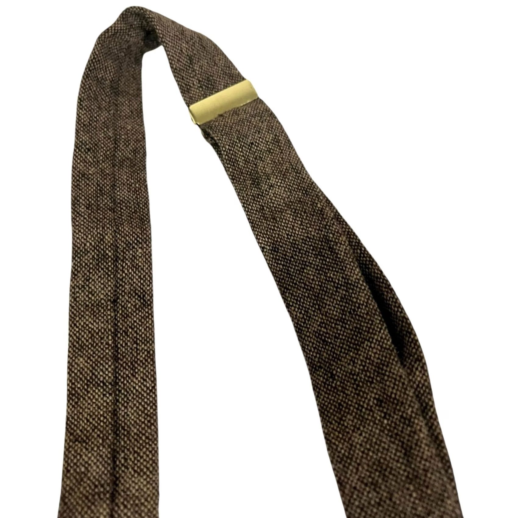Vintage Gillmons Suspender Unisex Brown Tweed Clip Braces Adjustable Stretch Y Back Mens Size ONE SIZE - 3 Thumbnail