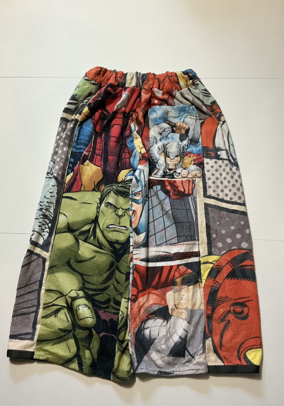 Marvel Comics Marvel Avengers Iron Hulk Rework 1Of1 Wide Leg Towel Pants Size US 34 / EU 50 - 2 Thumbnail