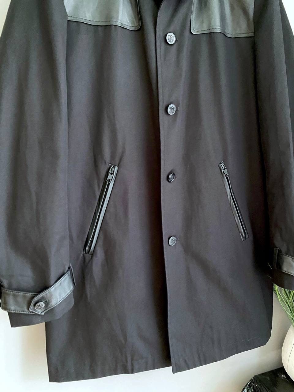 Designer × The Kooples The Kooples Men's Cotton Trench Coat With Leather Inserts, M Size US M / EU 48-50 / 2 - 5 Thumbnail