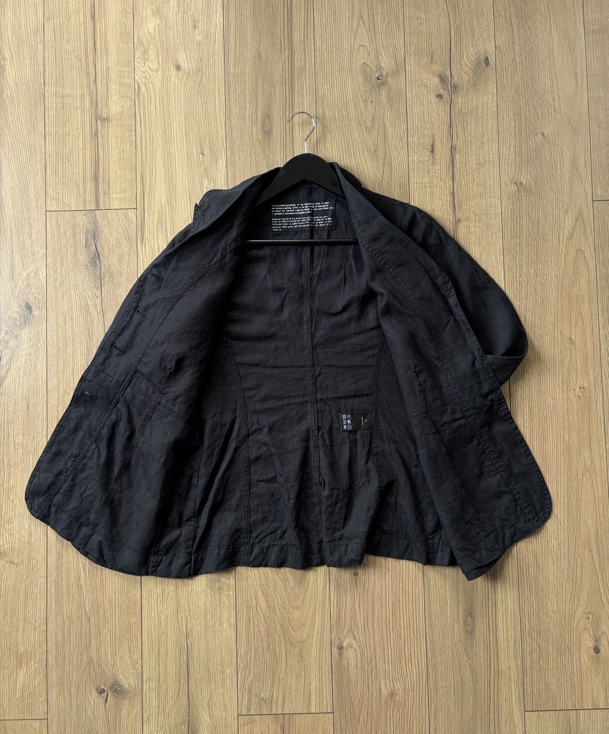 Rundholz Rundholz Black Linen Avant Garde Jacket Size XS / US 0-2 / IT 36-38 - 10 Thumbnail