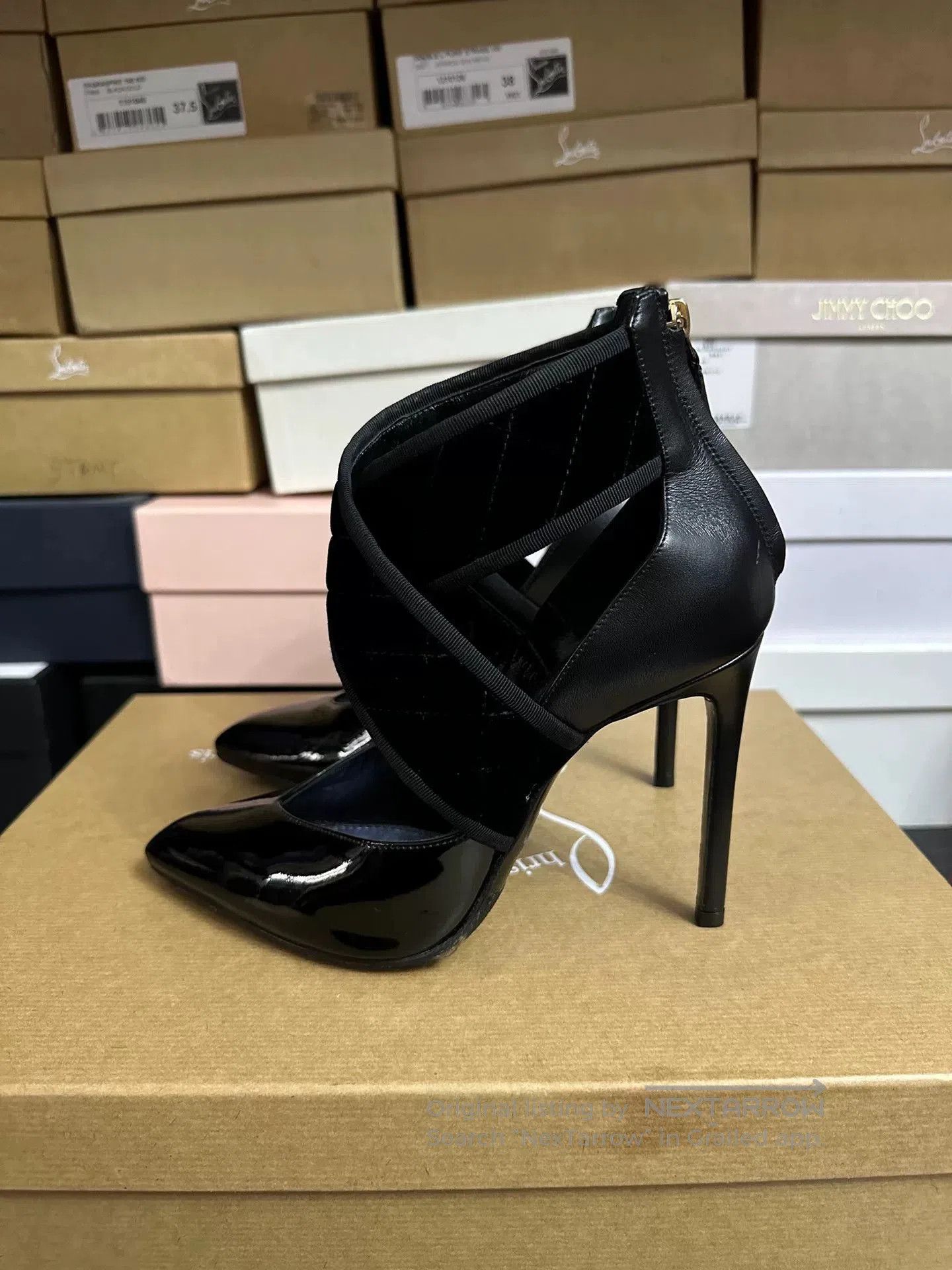 Lanvin Lanvin Runway Black Patent Leather Heels. Size US 7 / IT 37 - 4 Thumbnail