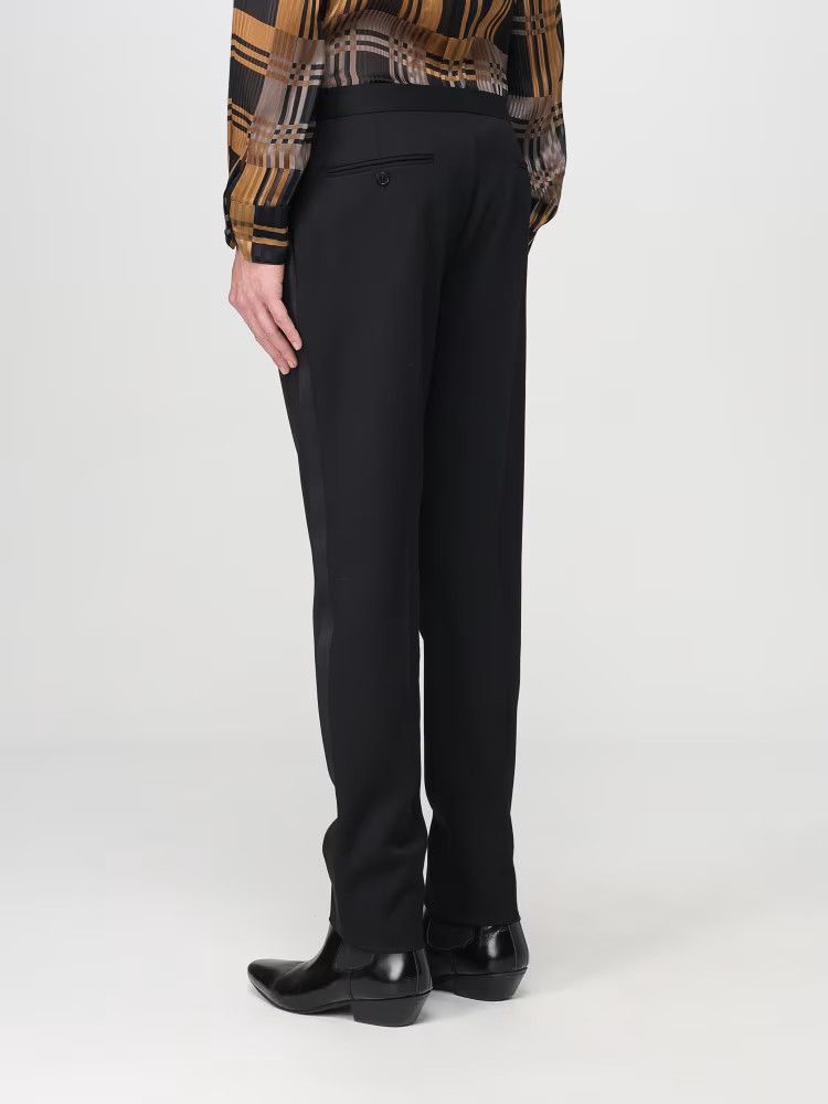 Saint Laurent Paris Navy Blue Satin Stripe Tailored Tuxedo Trousers Size US 36 / EU 52 - 8 Thumbnail