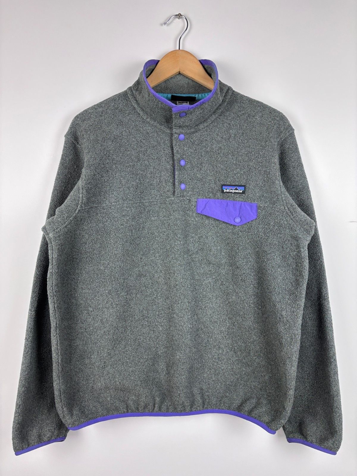 Patagonia Patagonia Synchilla Fleece Pullover Sweater Gray Purple M Size M / US 6-8 / IT 42-44 - 1 Thumbnail