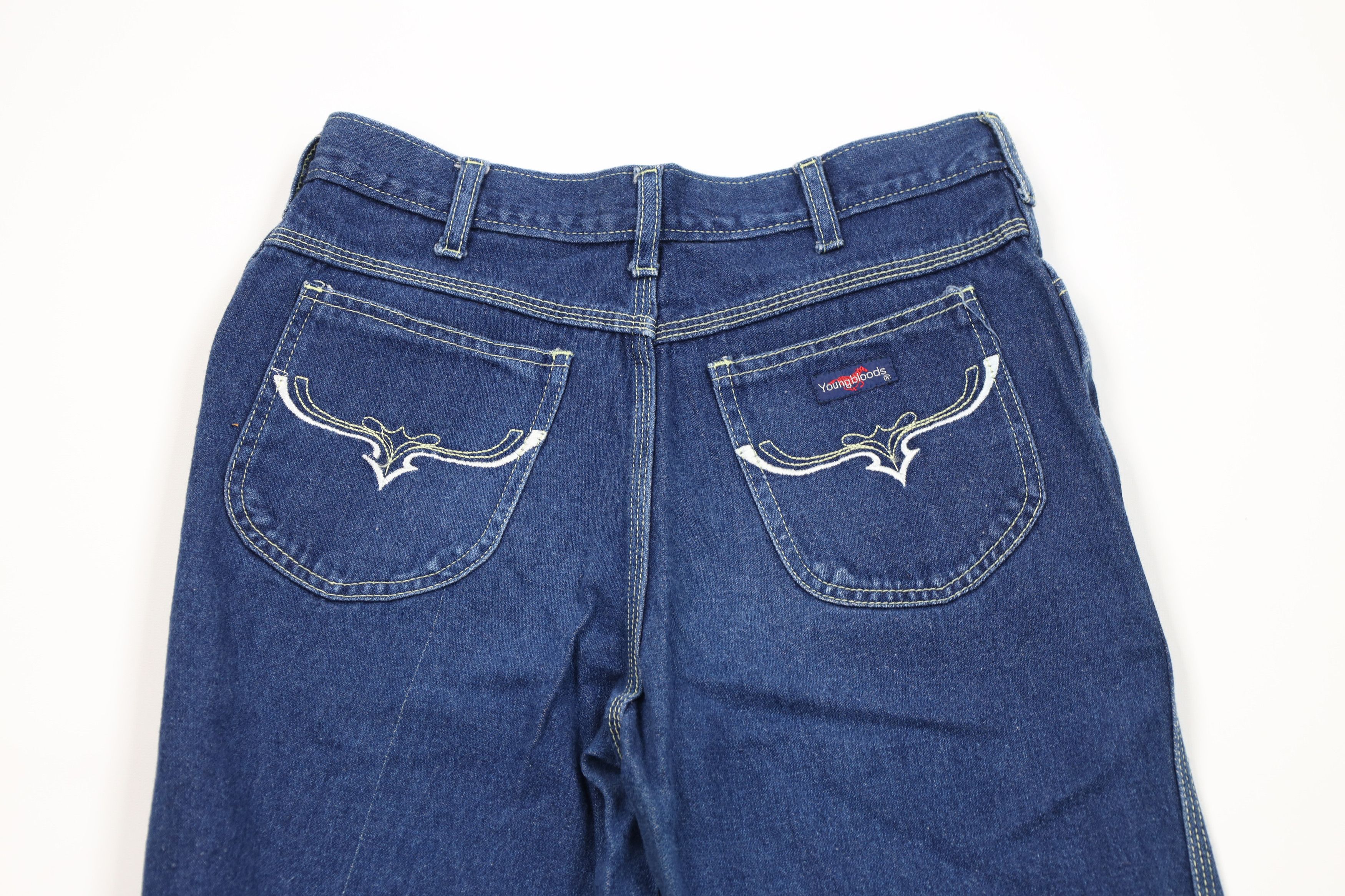 Vintage Vintage 70s Streetwear Flared Denim Jeans Blue Cotton Size 30" / US 8 / IT 44 - 11 Thumbnail