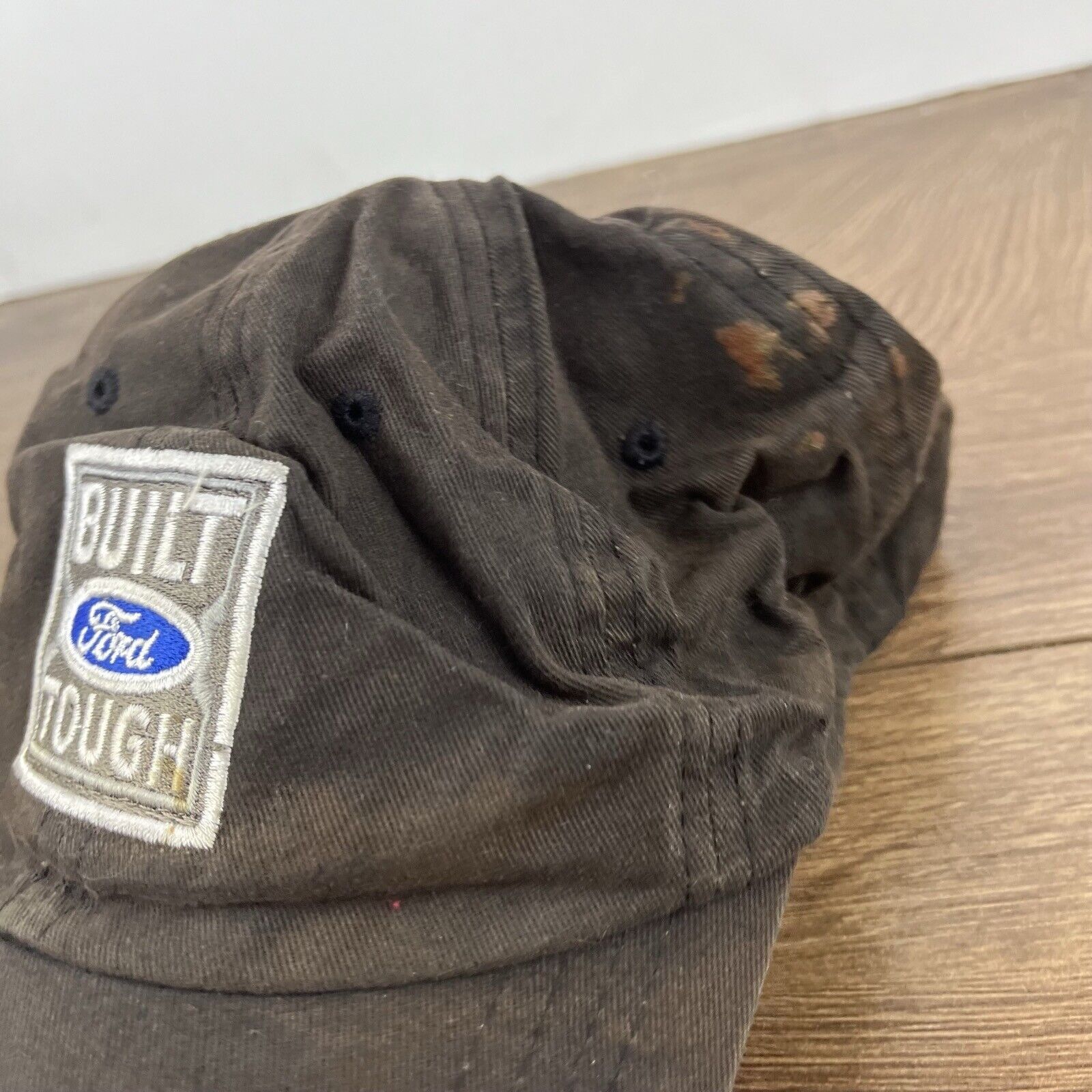 Ford Ford Hat Built Ford Tough Hat Brown Cap Adjustable Brown Adu Size ONE SIZE - 6 Thumbnail