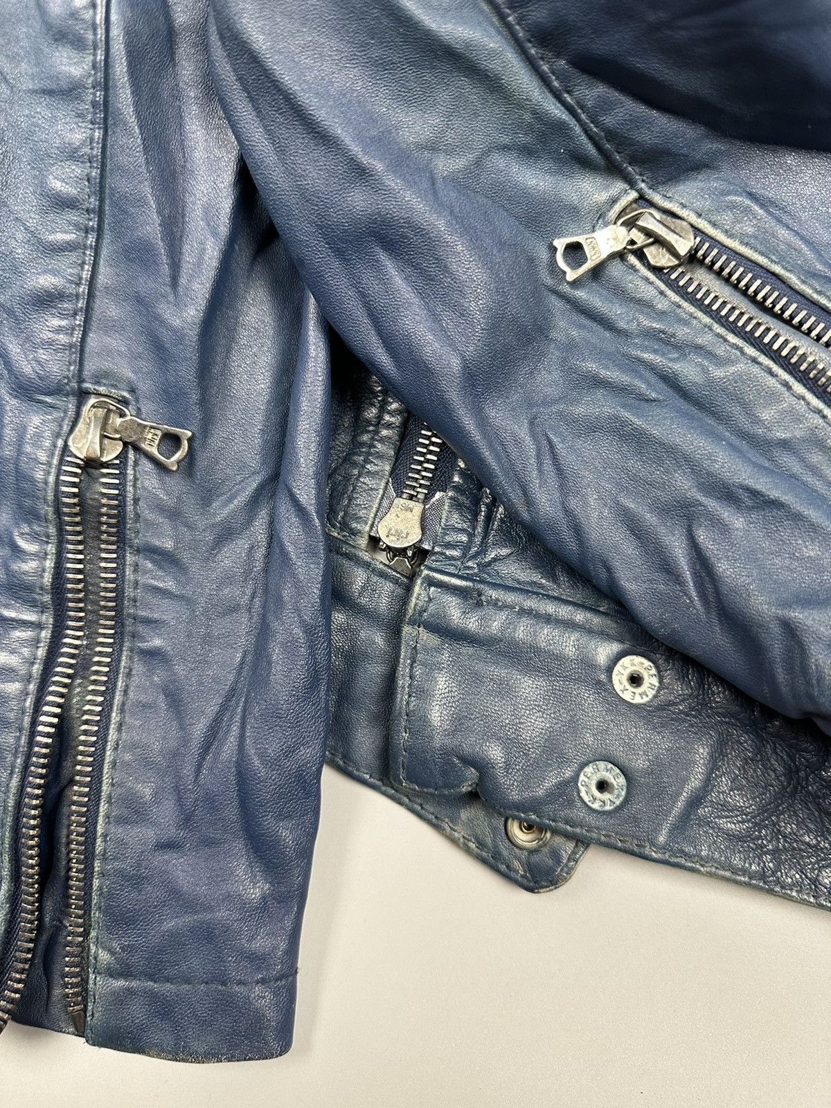 Japanese Brand Vintage Rider Leather Jacket Riri M6 Zipper Size US M / EU 48-50 / 2 - 12 Thumbnail