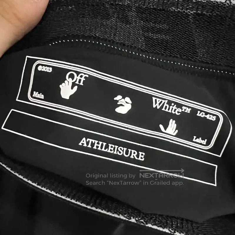 Off-White Off-White Black Logo Women's Casual Pants . Size 22" - 3 Thumbnail