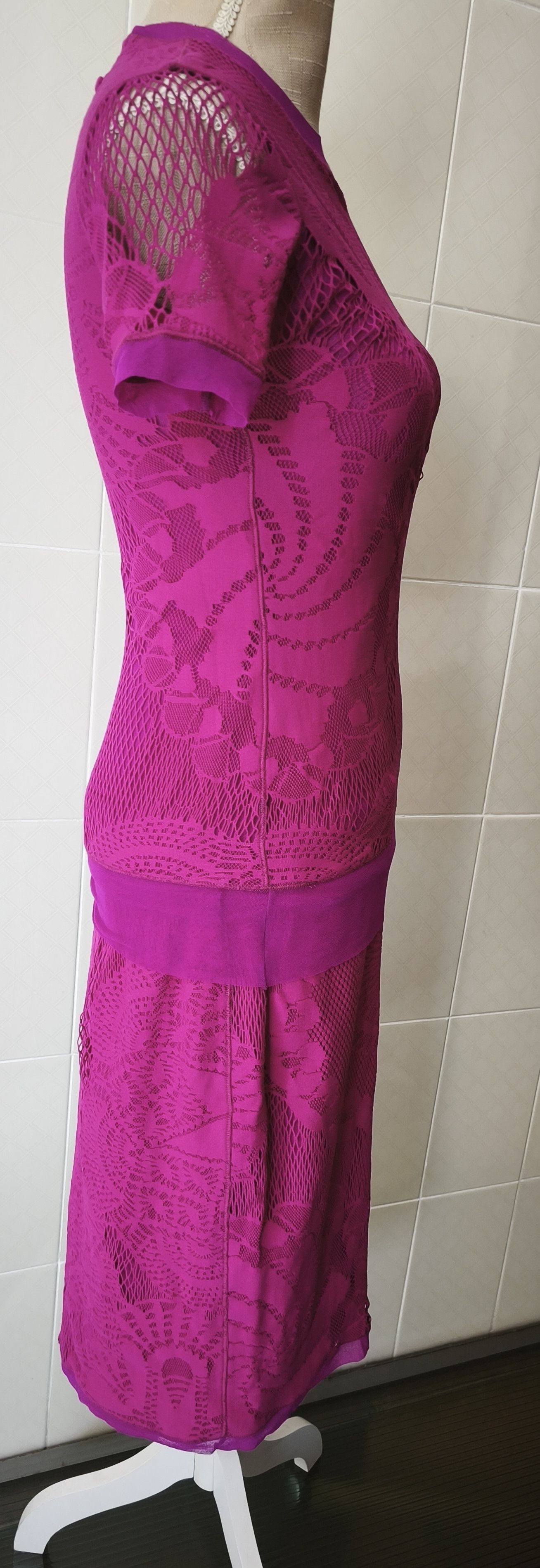 Jean Paul Gaultier SS 2008 - Lace and mesh - top and skirt Size M / US 6-8 / IT 42-44 - 8 Thumbnail