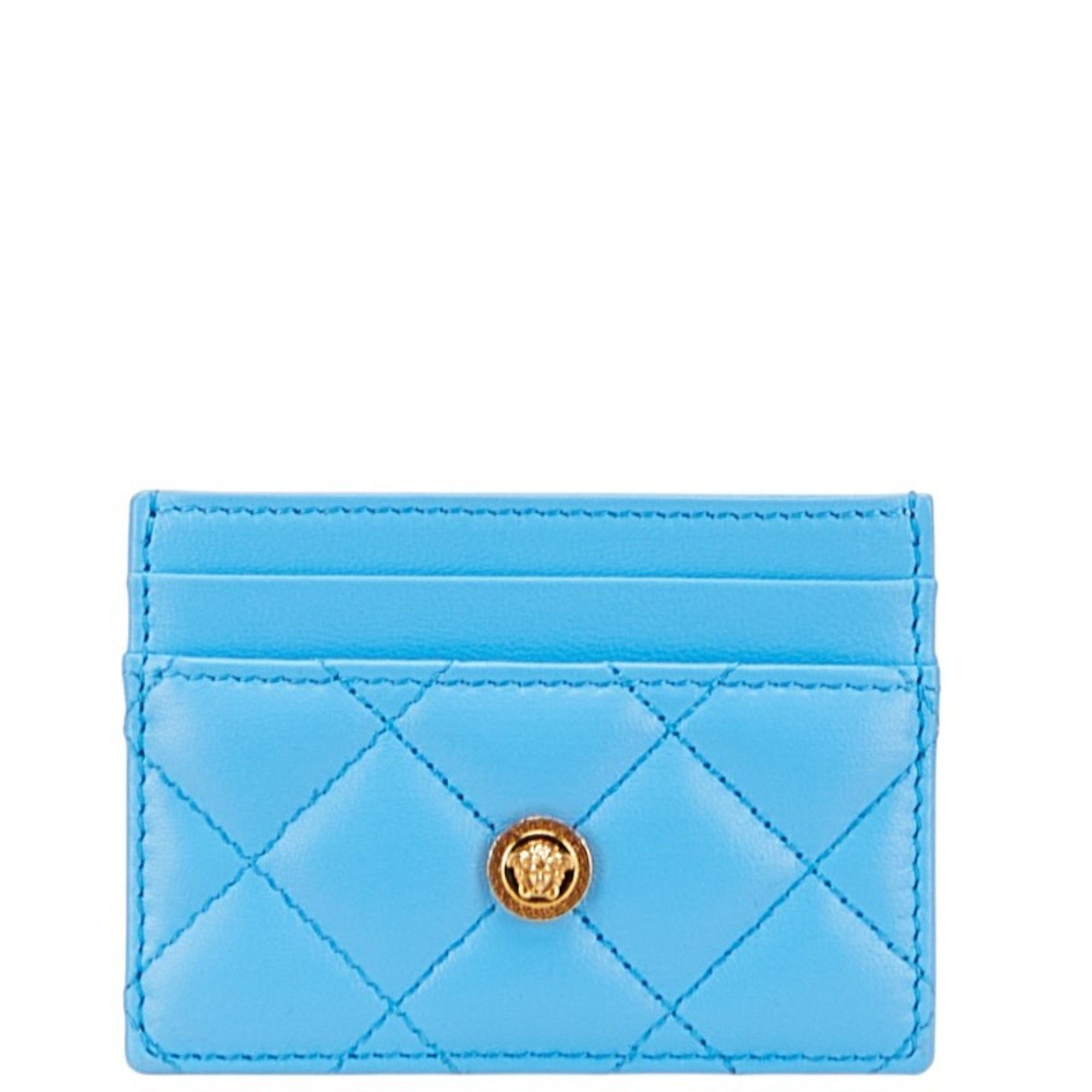 Versace Versace Medusa Business Card Case, Blue Leather, Women's Size ONE SIZE - 1 Thumbnail