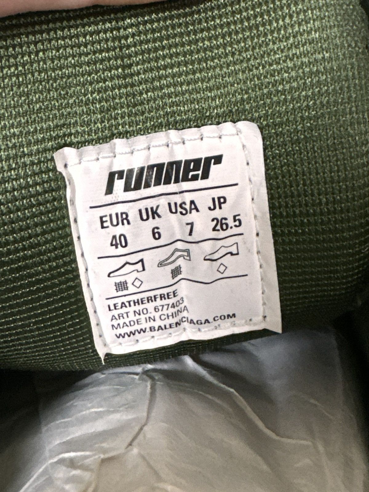 Balenciaga Balenciaga Green Runner 40 Size US 7 / EU 40 - 6 Thumbnail