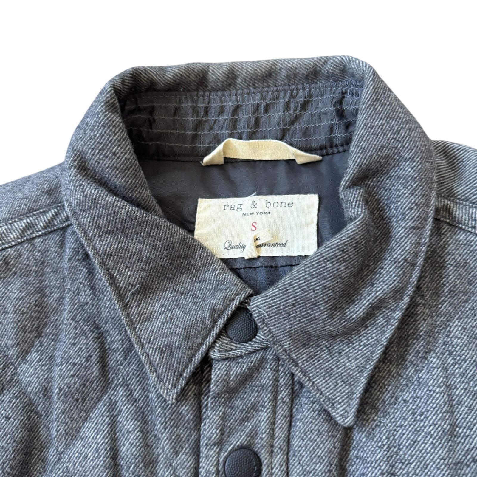 Rag & Bone Rag & Bone Holme Cotton Shirt Jacket Grey Quilted Size US S / EU 44-46 / 1 - 4 Thumbnail