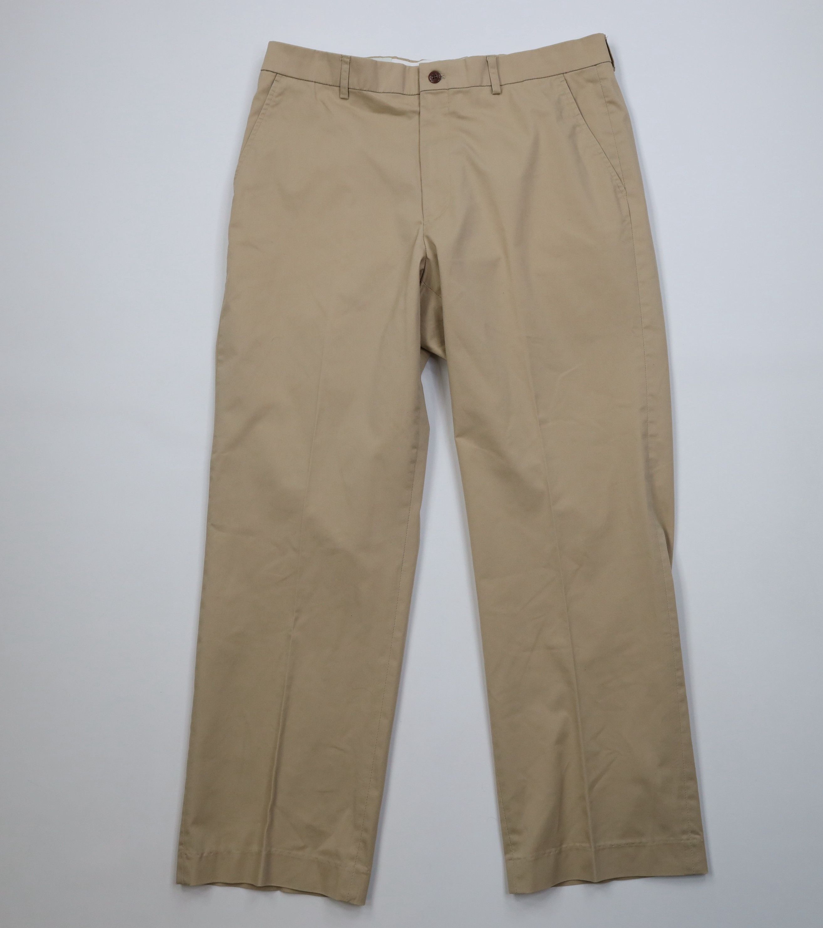 Orvis Vintage 90s Orvis Wide Leg Chino Pants Trousers Khaki Tan Size US 34 / EU 50 - 1 Thumbnail