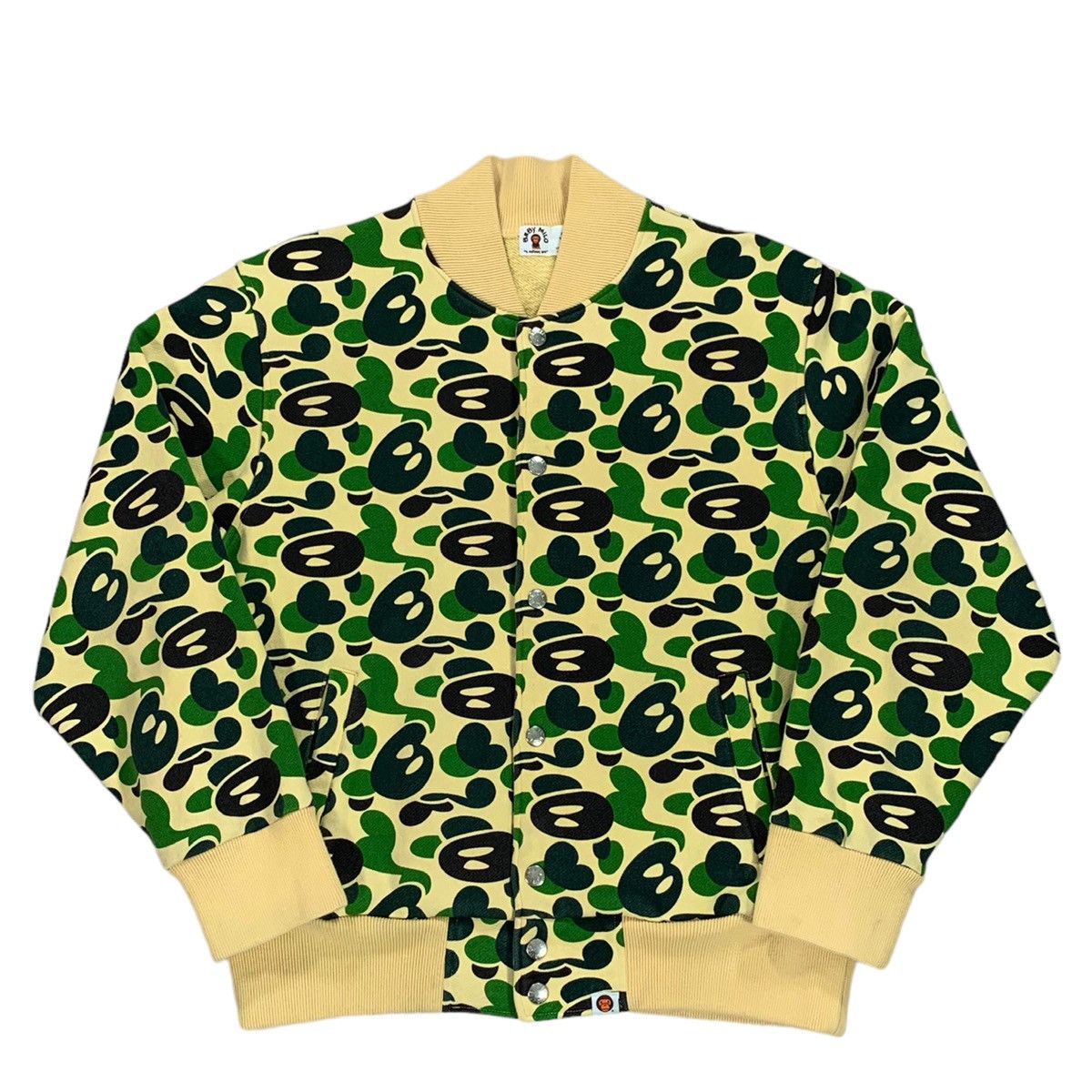 image of Bape x Nigo Baby Milo Abc Camo Sweat Jacket in Green, Men's (Size Small)