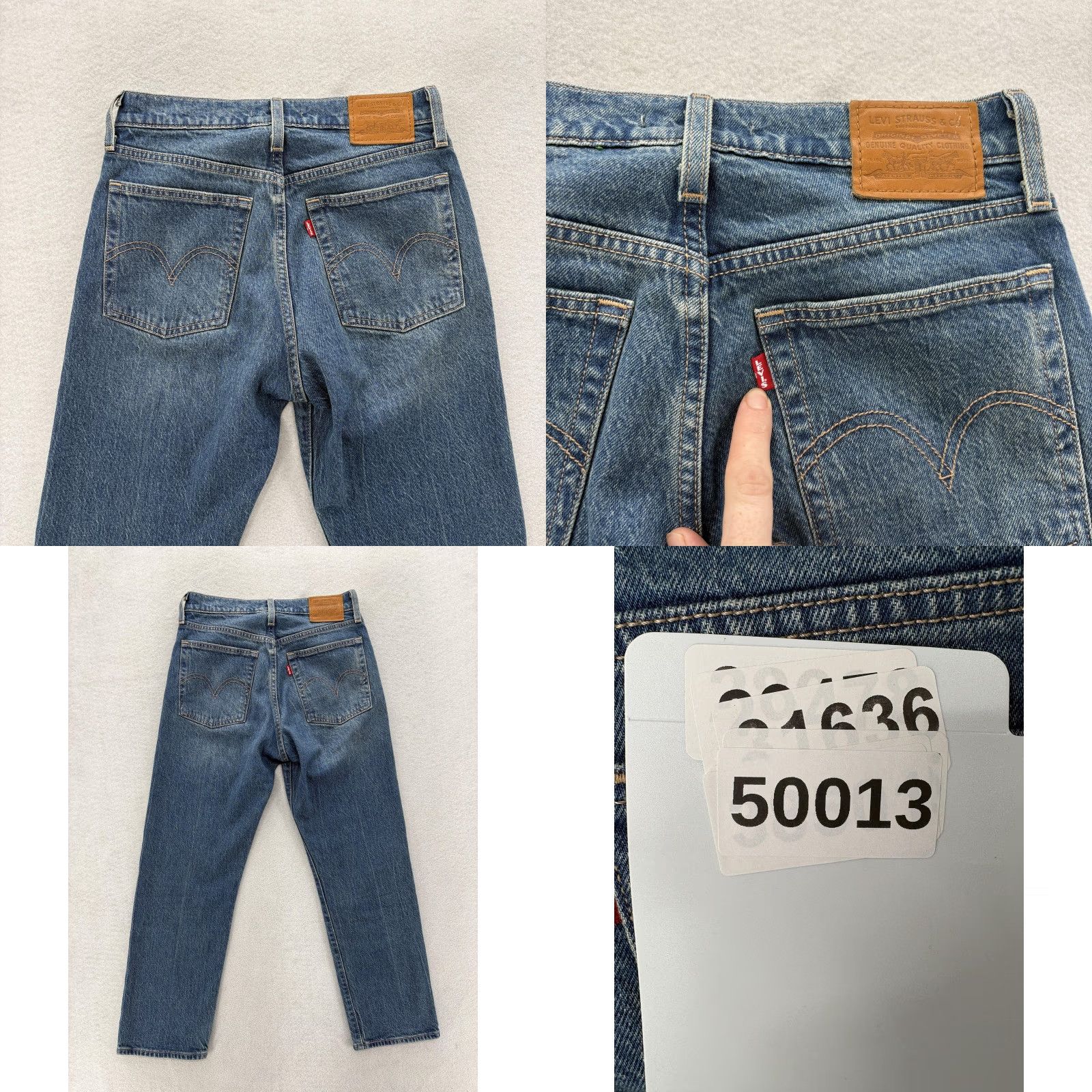 Levi's Levis Premium Wedgie Straight Jeans Womens 26 Blue High Rise Denim Big E Rodeo Size 26" / US 2 / IT 38 - 9 Thumbnail