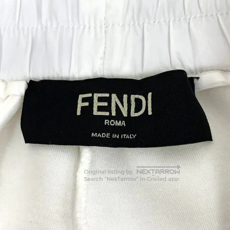 Fendi Fendi White Cotton Casual Pants for Women . Size 23" - 6 Thumbnail