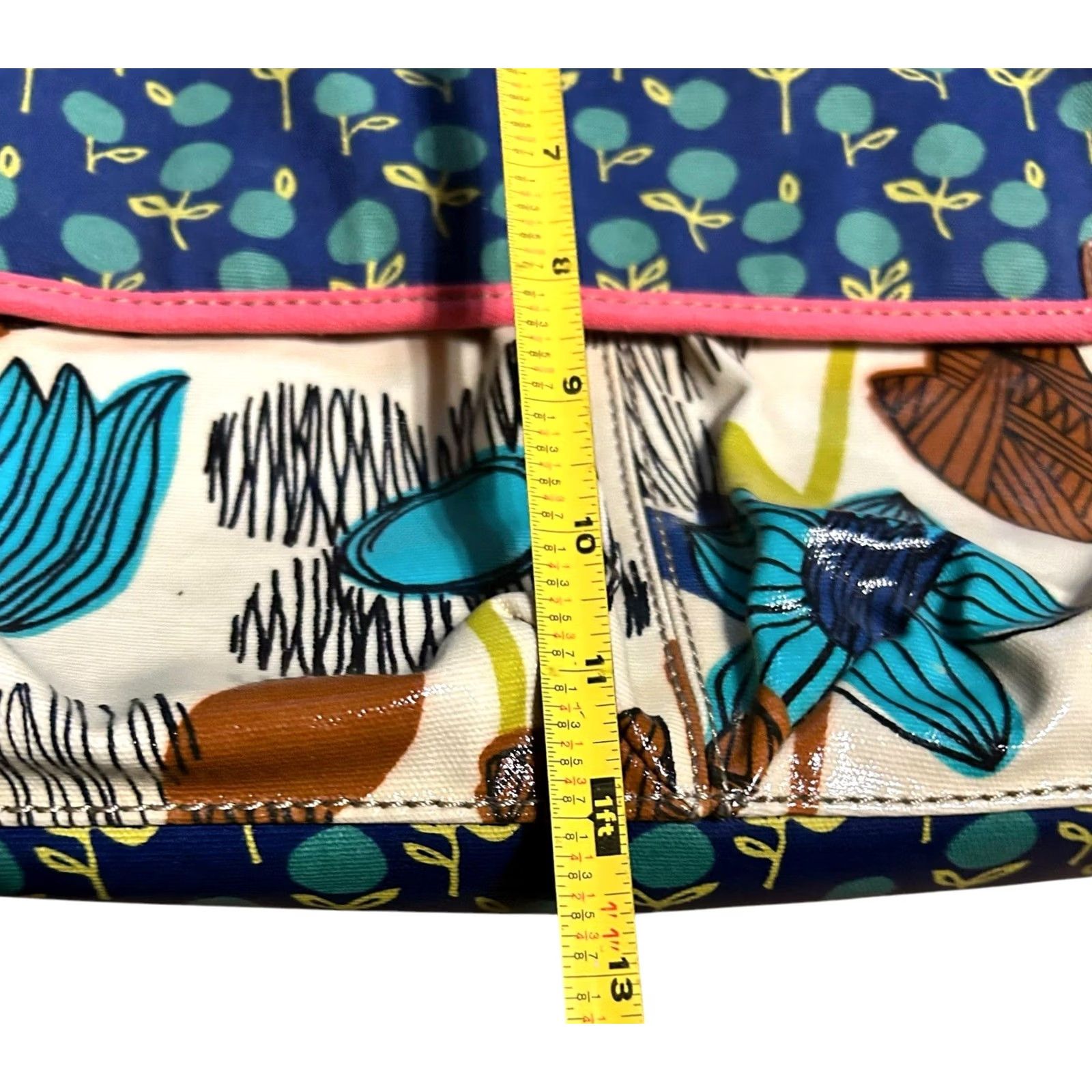 Fossil Fossil Key Per Diaper Bag XL Tote Coated Canvas Taupe Beige Leaf Flower Women's Tote, Floral, Boho, Classic, Colorful Size L / US 10 / IT 46 - 7 Thumbnail