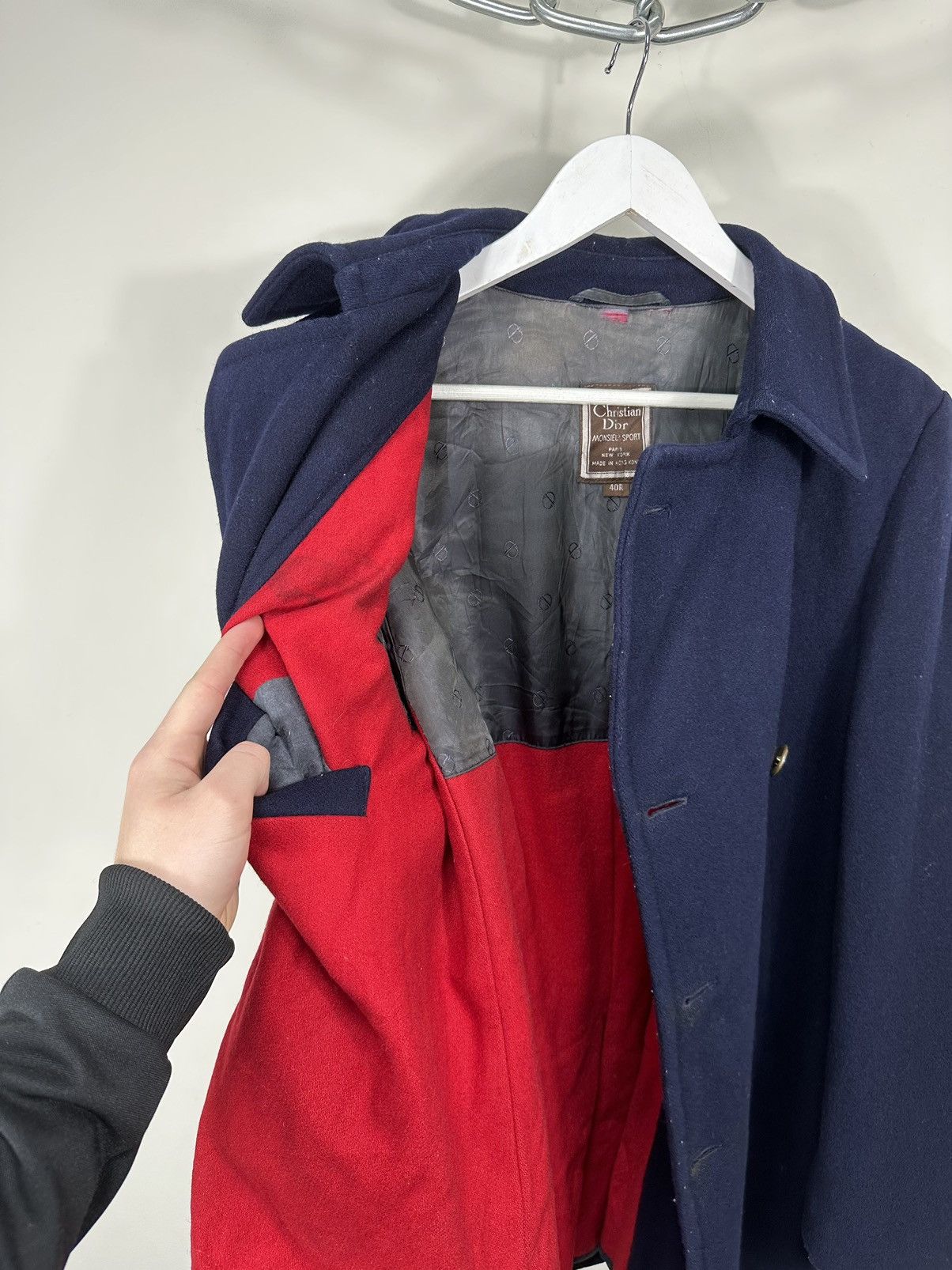 Christian Dior Monsieur Vintage 90s Christian Dior Double Breasted Luxury Wool Coat Size 40R - 18 Thumbnail