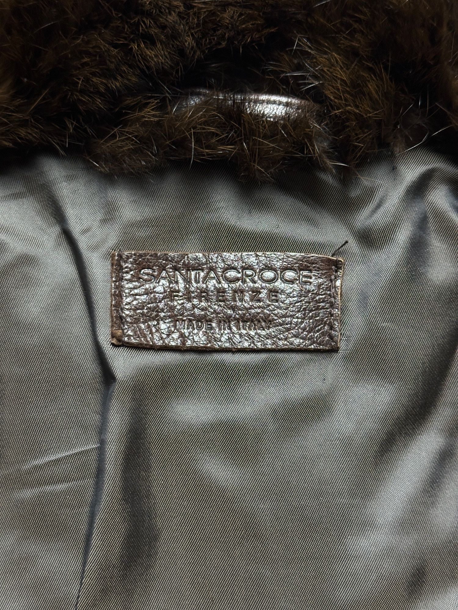 If Six Was Nine Santacroce Firenze Archive Leather Jacket With Fur Collar Size S / US 4 / IT 40 - 11 Thumbnail