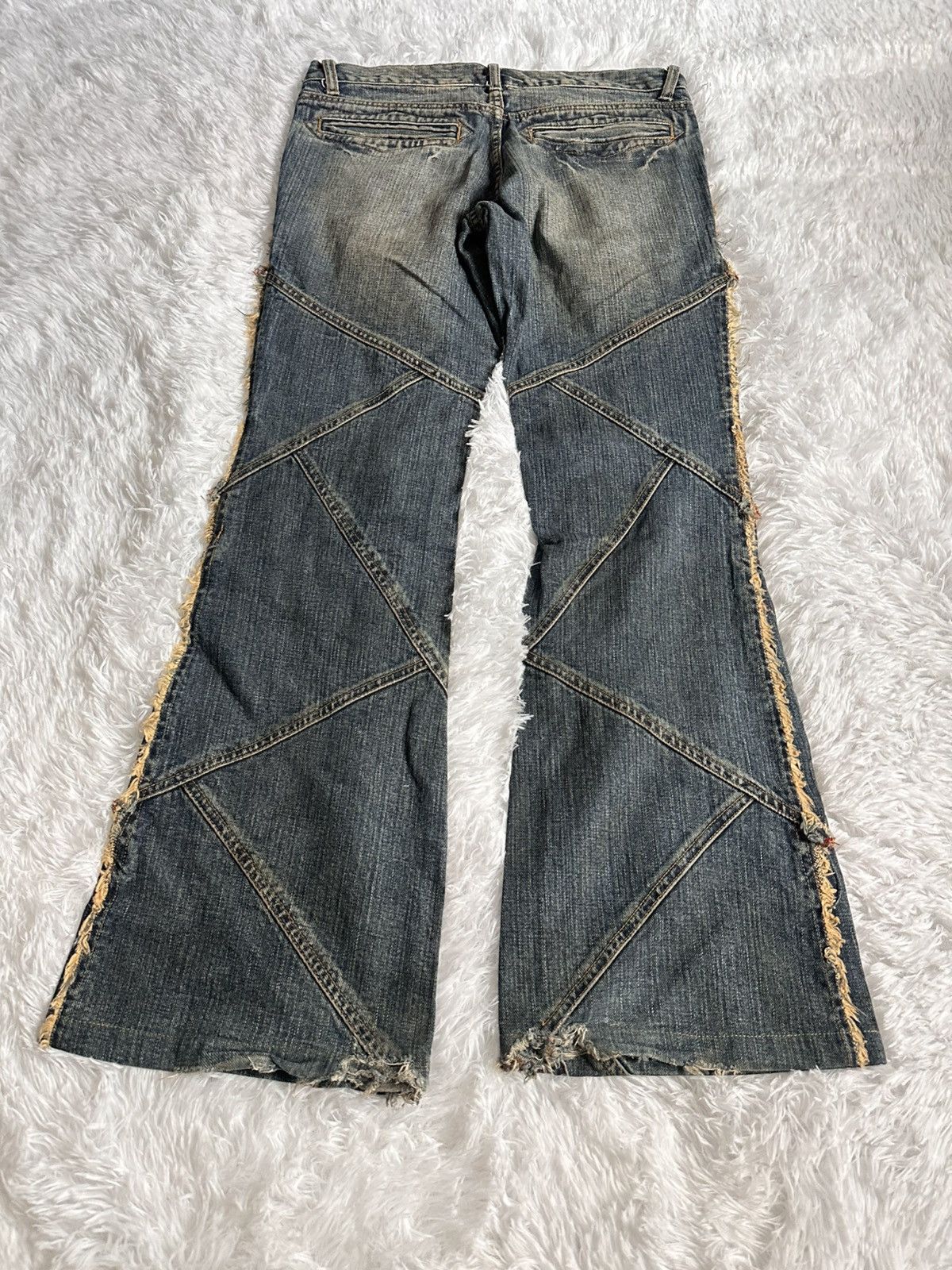 Tornado Mart Tornado Mart Side Fur Flare Denim Jeans Size US 31 - 2 Thumbnail