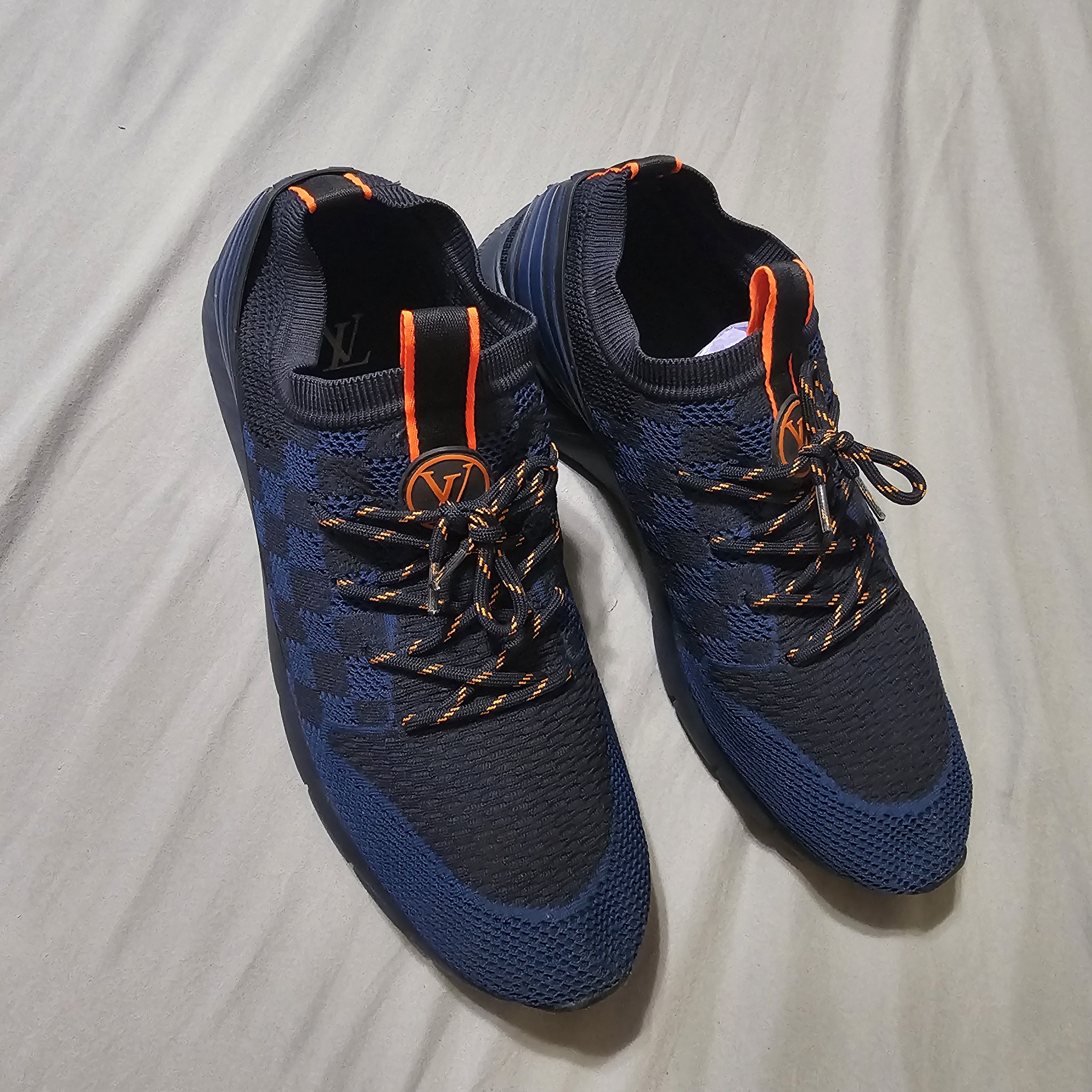 Louis Vuitton Louis Vuitton Navy Blue/Black Damier Knit Sneaker US 10.5 Size US 10.5 / EU 43-44 - 4 Thumbnail
