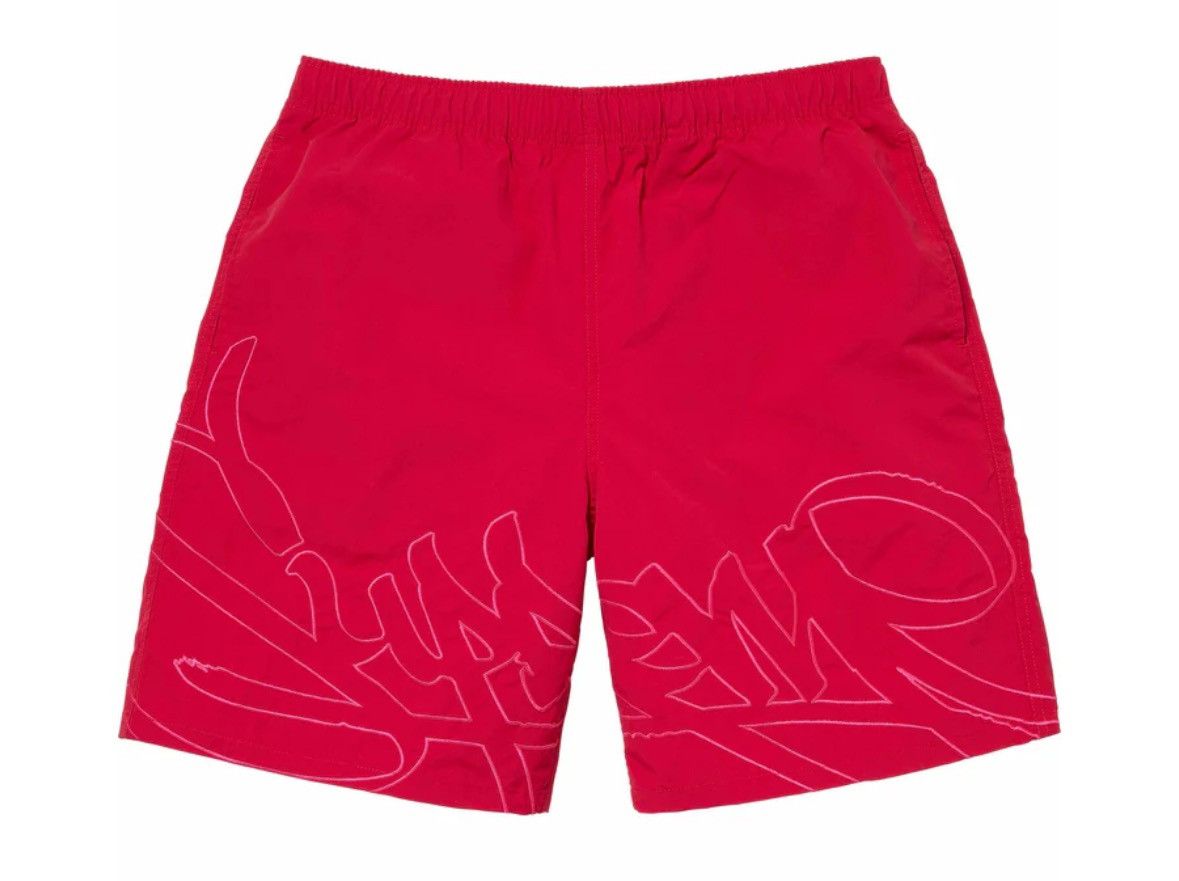 image of Supreme Tag Shorts in Red, Men's (Size 30)