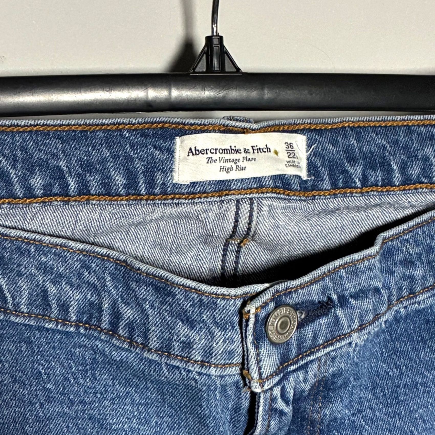 Abercrombie & Fitch NWT Abercrombie & Fitch Vintage Flare Jeans Women High Rise Blue 22S Size 40" / US 18 - 7 Thumbnail