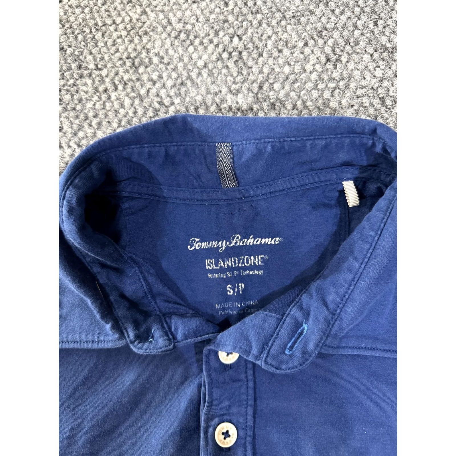Tommy Bahama Tommy Bahama Polo Shirt Mens S Blue IslandZone Moisture Wicking Performance Short Sleeve Size US S / EU 44-46 / 1 - 3 Thumbnail