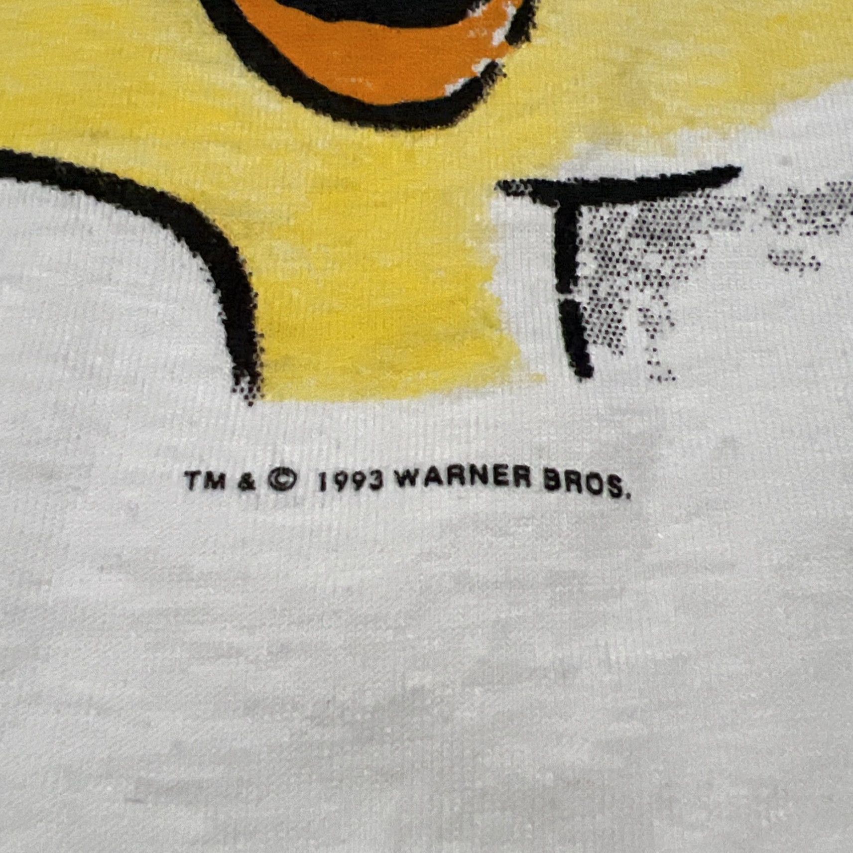 VINTAGE Warner Bros Tweety Bird Graphic T-Shirt Men Large 90s Cartoon White