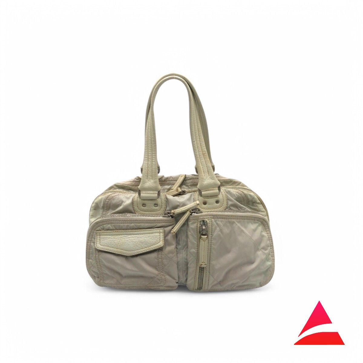 Prada Prada - Berlin Handbag Sport Linea Rossa Multi Pocket White Size ONE SIZE - 1 Thumbnail