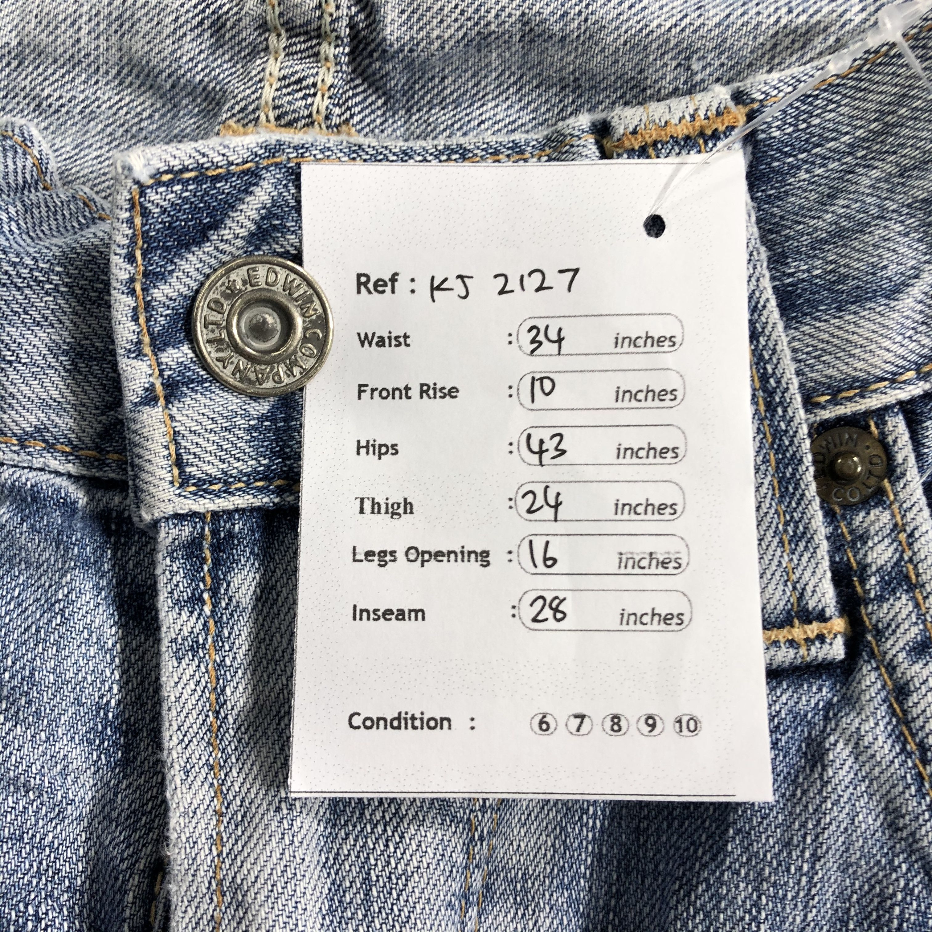 Edwin Vintage Edwin Jeans Distressed Denim KJ2127 Size US 32 / EU 48 - 11 Thumbnail