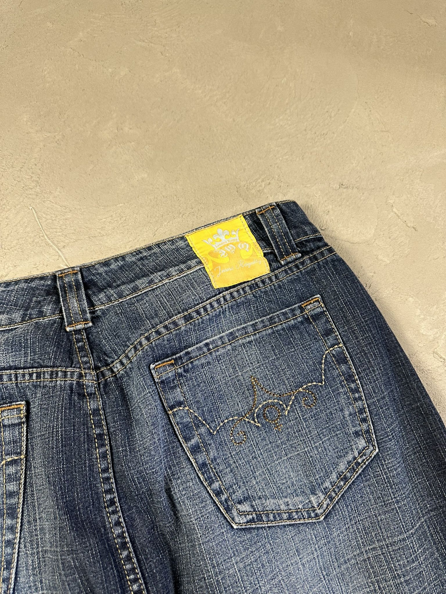 Vintage Vintage Y2k Italian Faded Denim Midi Skirt 2000s Size 34" / US 12 / IT 48 - 5 Thumbnail