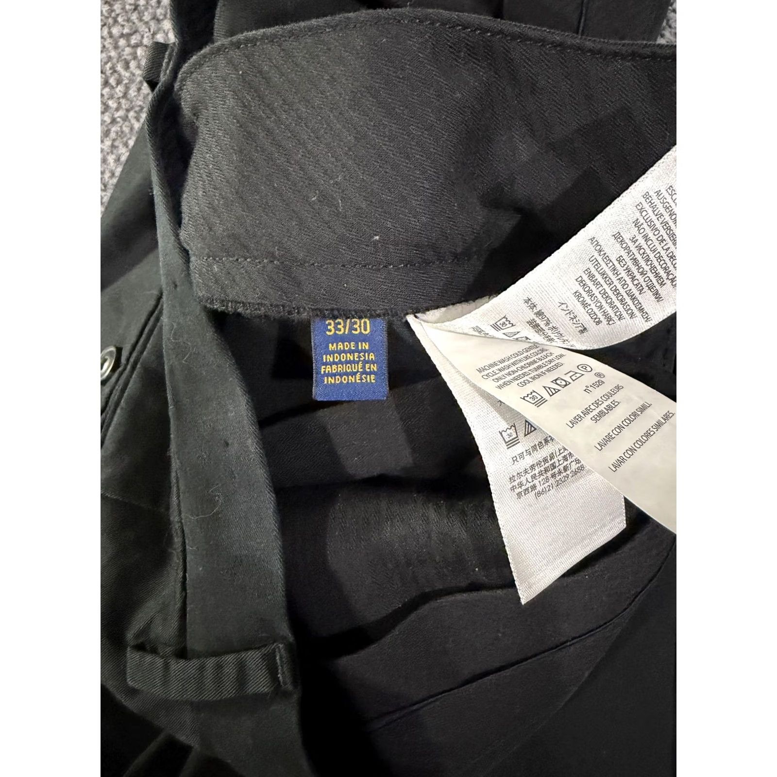 Polo Ralph Lauren Polo Ralph Lauren Pants Mens 33x30 Black Stretch Classic Fit Chino Straight Leg Size US XS / EU 42 / 0 - 7 Thumbnail