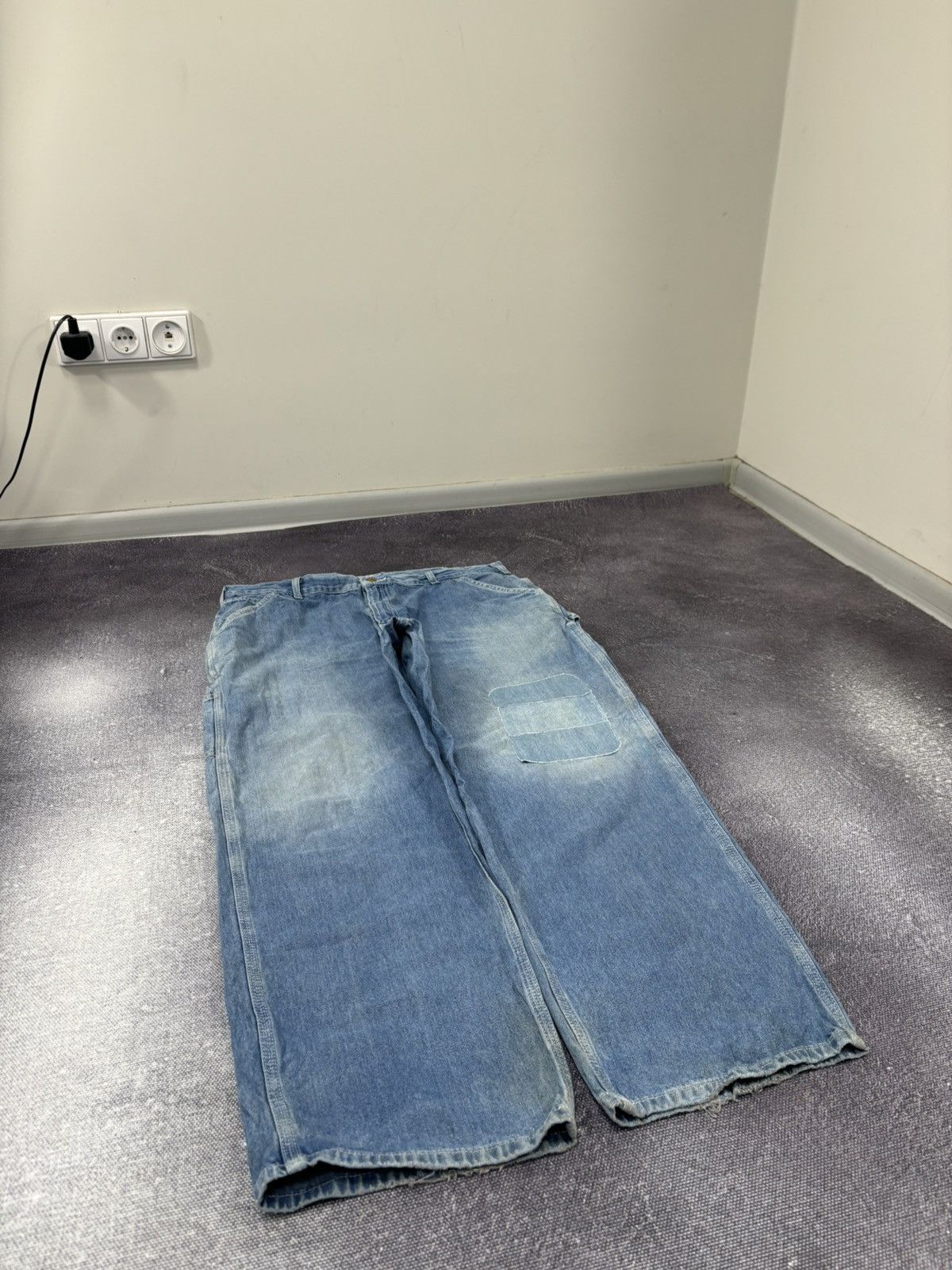 Carhartt Vintage Carhartt Dungaree Fit Faded Blue Baggy Denim Jeans Size US 38 / EU 54 - 8 Thumbnail