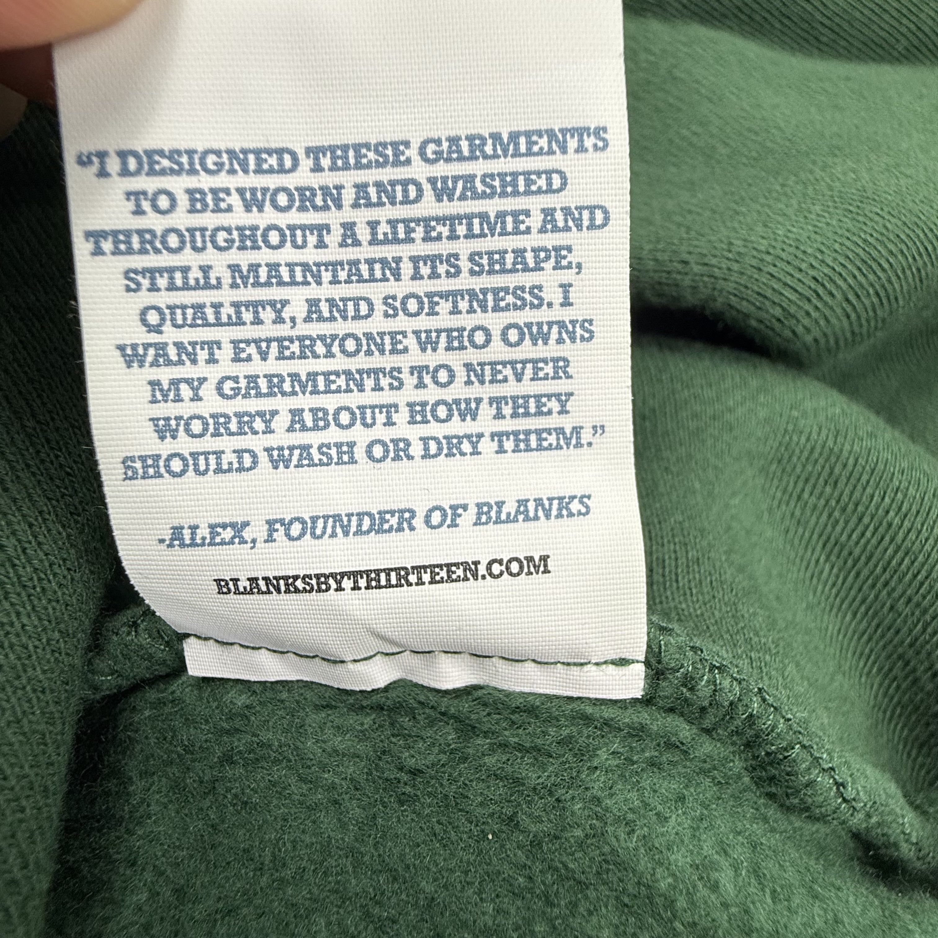 Other Blanks by Thirteen Mens Large 100% Cotton Heavyweight Hoodie Size US L / EU 52-54 / 3 - 6 Thumbnail