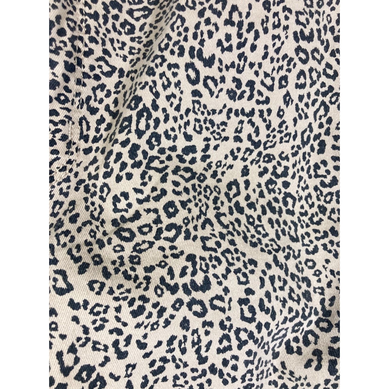 Vintage Seven7 Skinny Jeans Womens 14 Beige Black Leopard Print High Rise Tummyless NWT Size 36" / US 14 / IT 50 - 2 Thumbnail