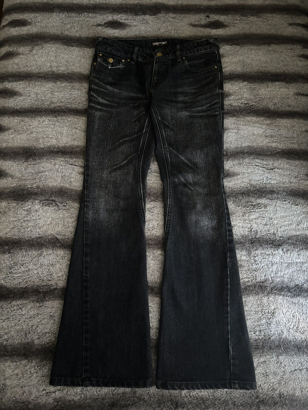 Tornado Mart Flared Lace-Up Denim – Paroxa Studios