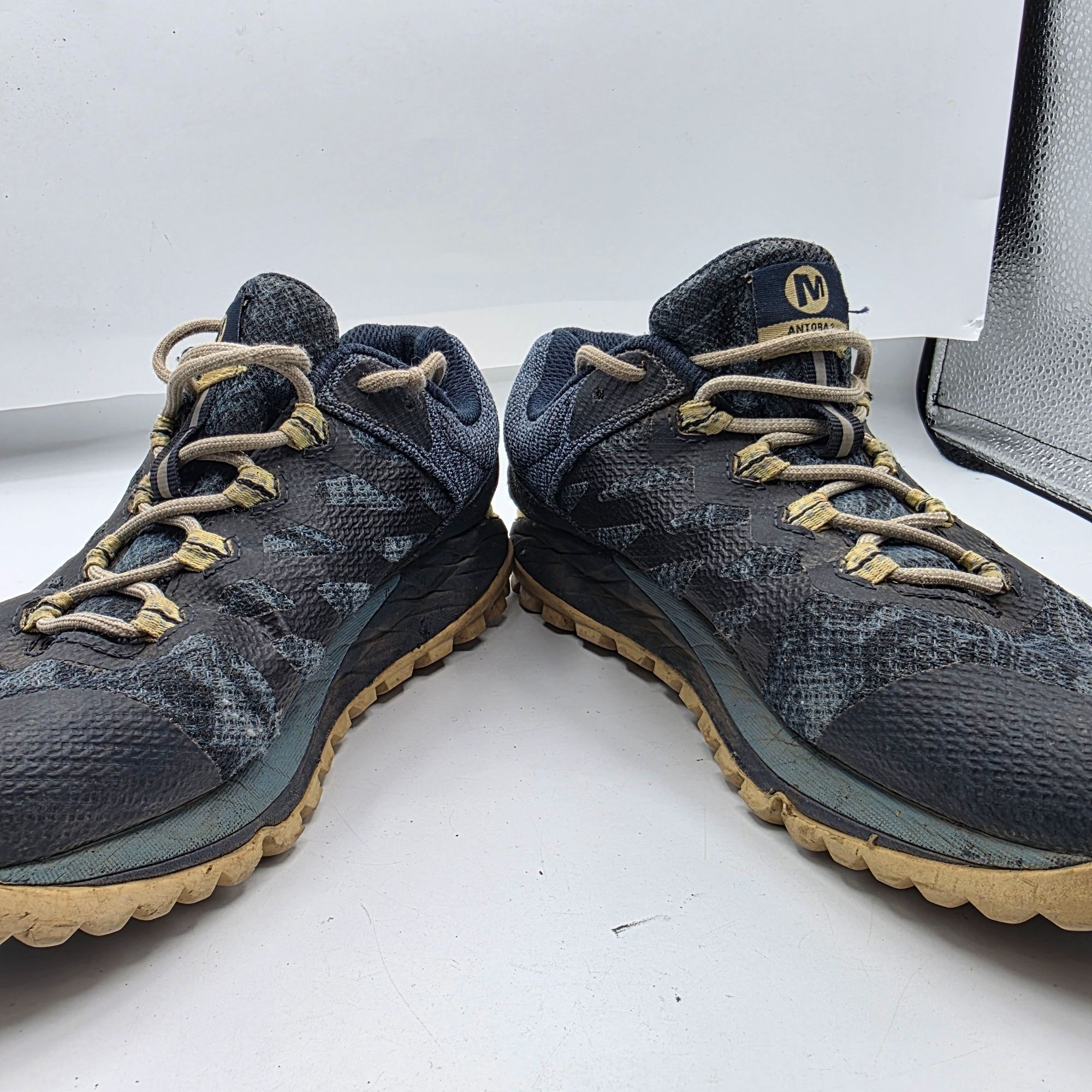 Merrell Merrell Antora 2 Womens Size 7 Gray Blue Yellow Trail Shoes Size US 7 / IT 37 - 3 Thumbnail
