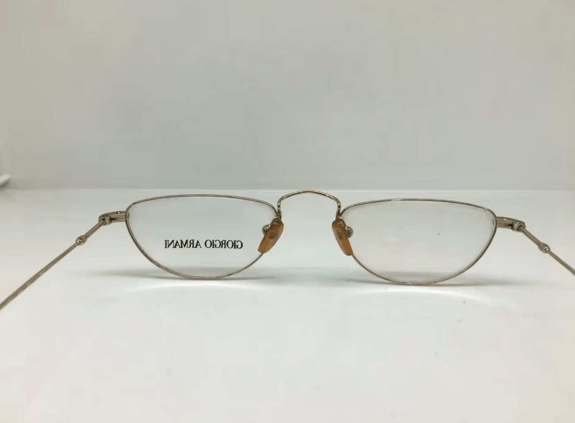 Giorgio Armani Vintage GIORGIO ARMANI 254 743 Gold Eyeglasses Frame Italy Size ONE SIZE - 6 Thumbnail