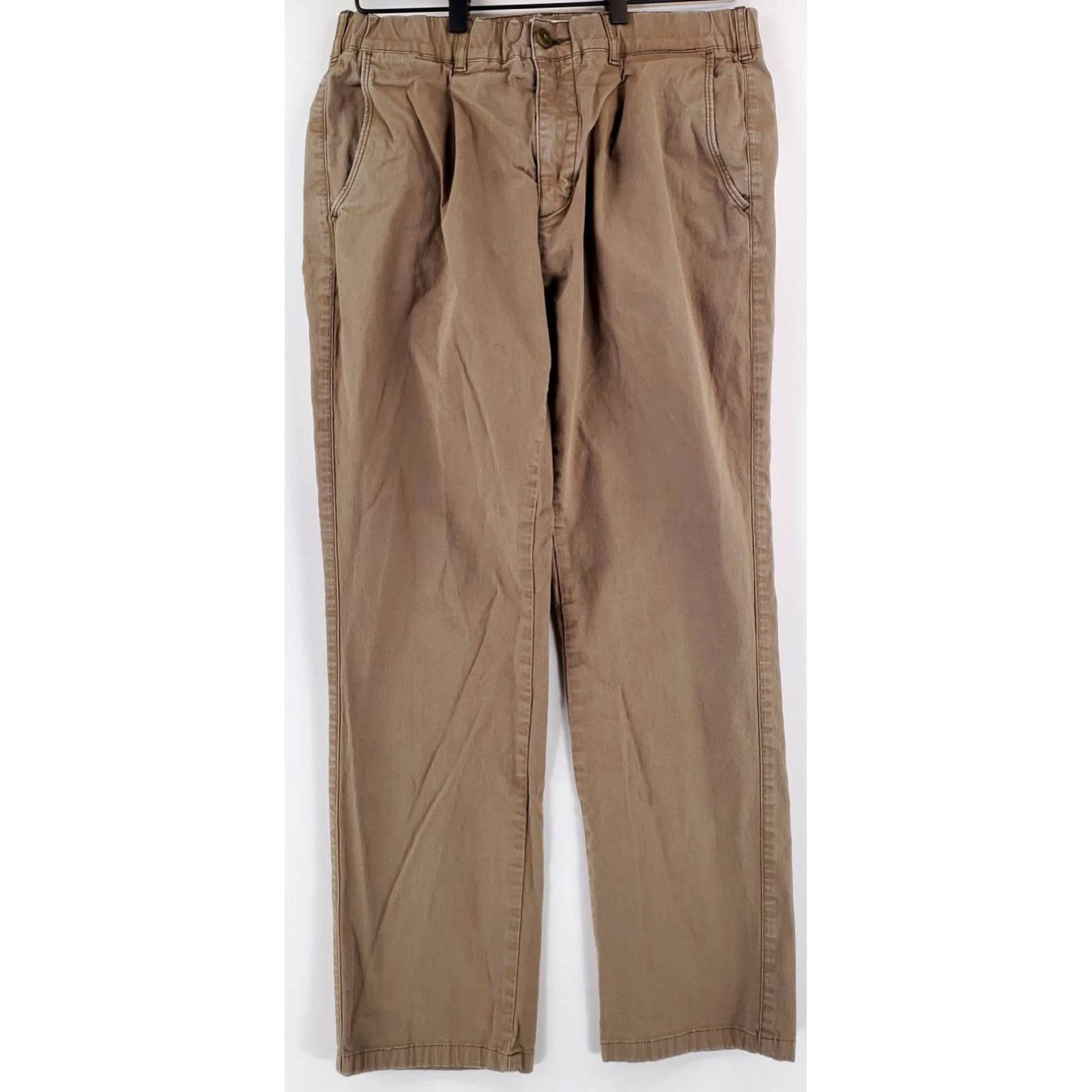 Vintage Wellen Jogger Pants Khaki Brown Elastic Waist Mens M Inseam 27 Beige 30-32 x 27 Regular Men's Pants Slouchy Casual Jogger Style Size US 31 - 2 Thumbnail