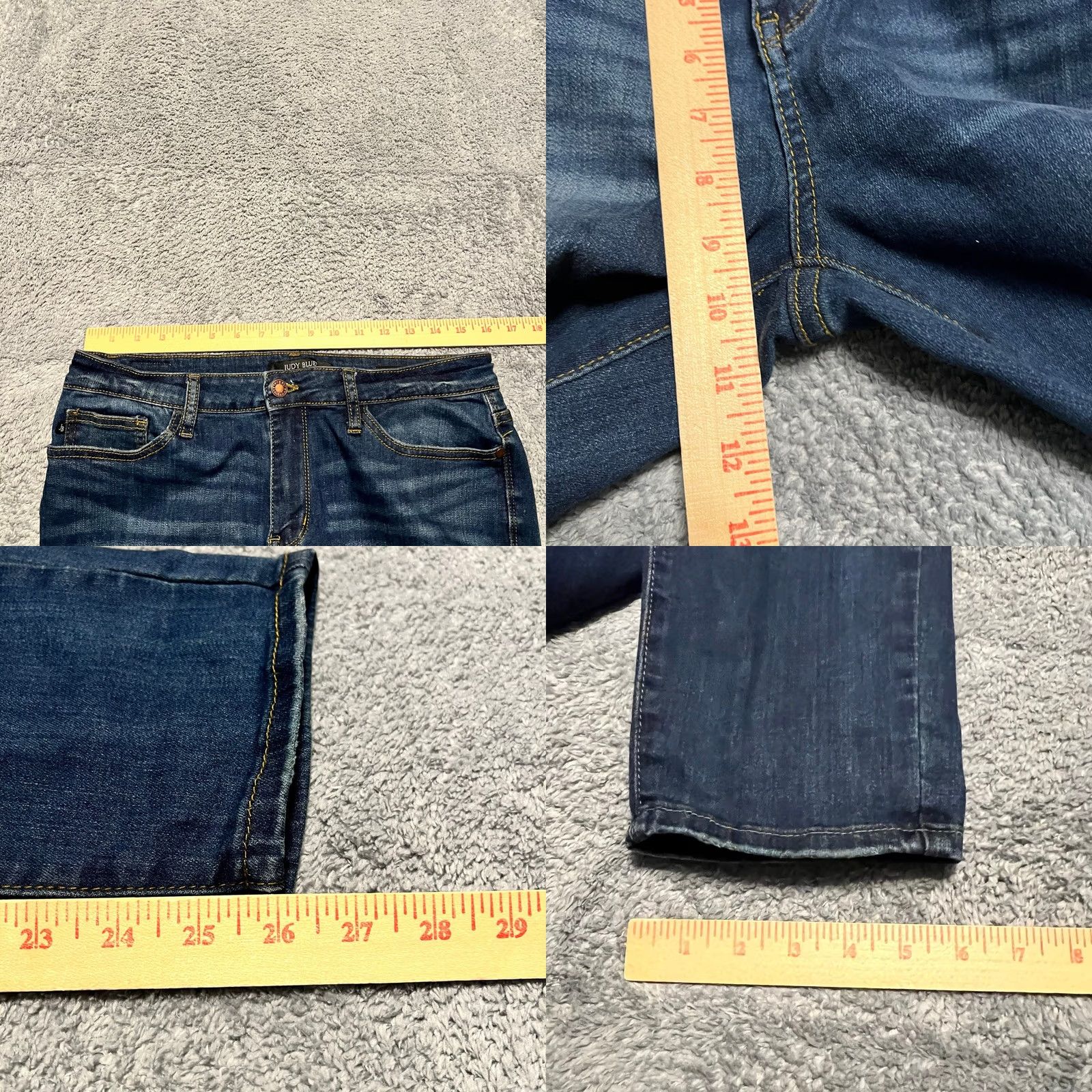 Denime Judy Blue Jeans Womens 31 Relaxed Straight Dark Cropped Denim Pants Womens 31 Blue Cropped Jeans? Size 24" / US 00 / IT 34 - 8 Thumbnail