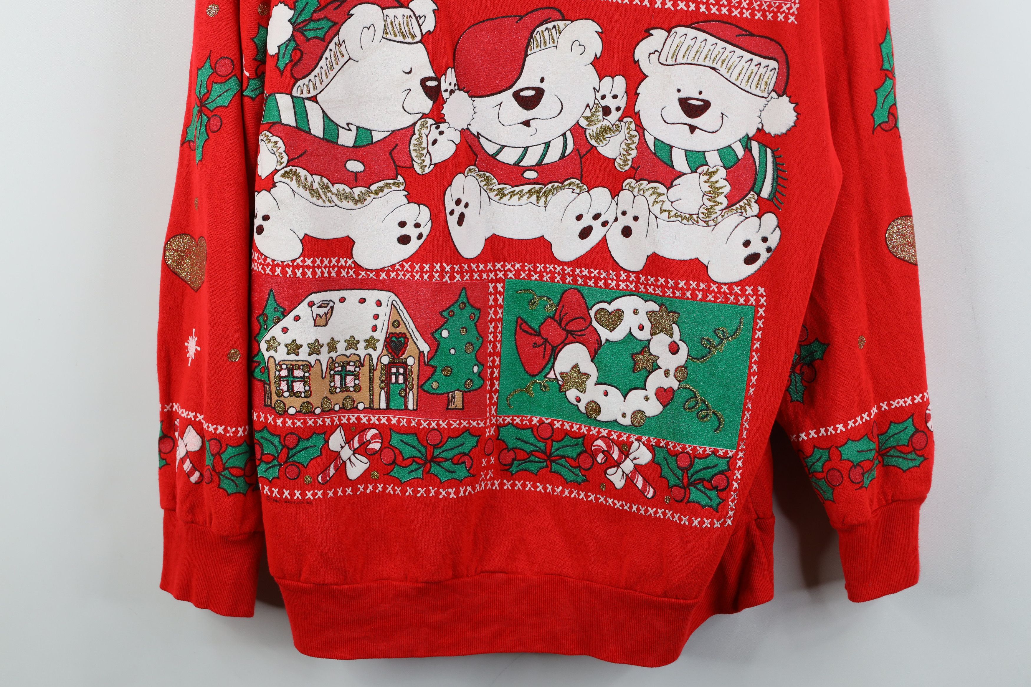 Vintage Vintage 90s Streetwear Over Print Crewneck Sweatshirt USA Size US L / EU 52-54 / 3 - 3 Thumbnail