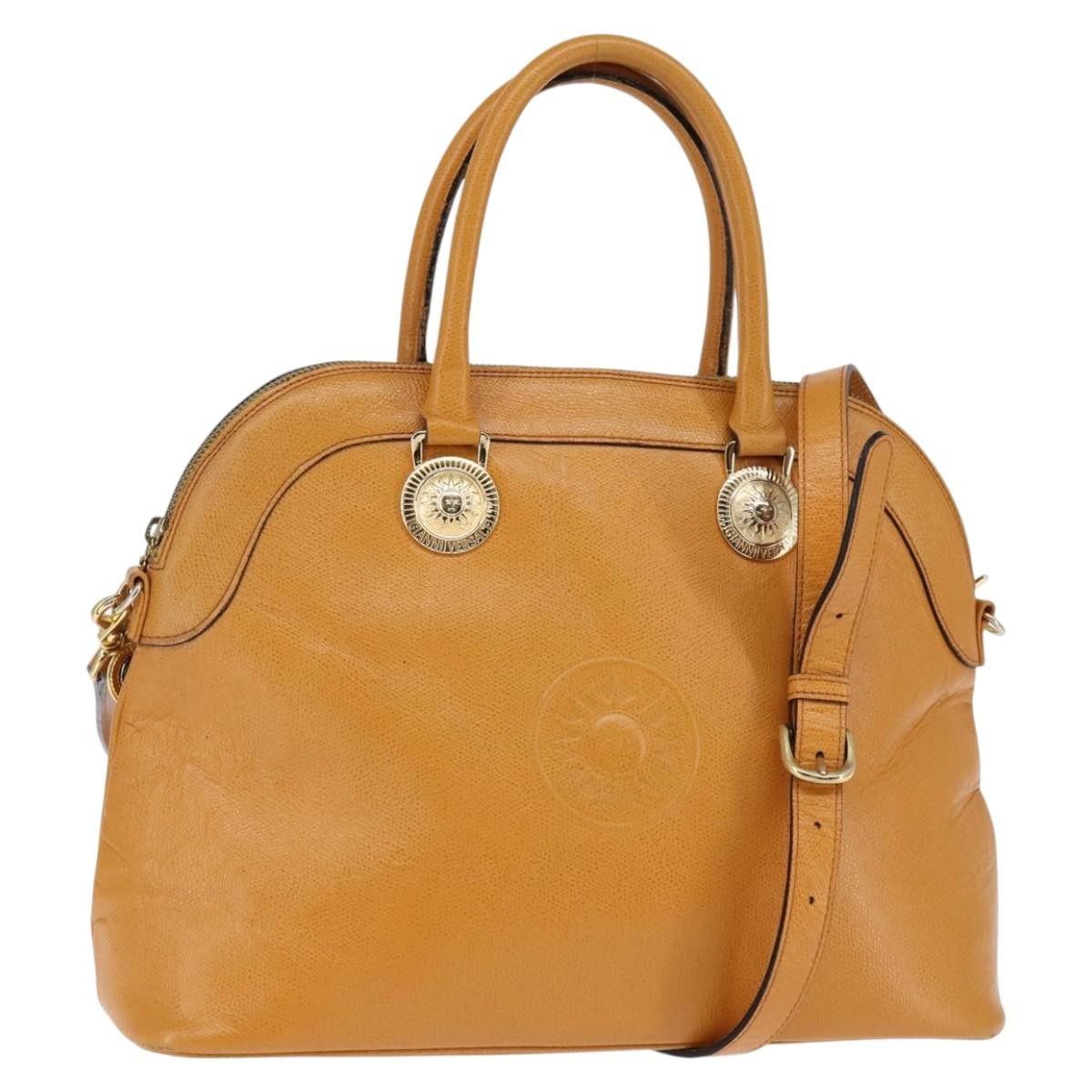 Versace Versace Vintage Sun Zip Satchel Embossed Leather Size ONE SIZE - 1 Thumbnail