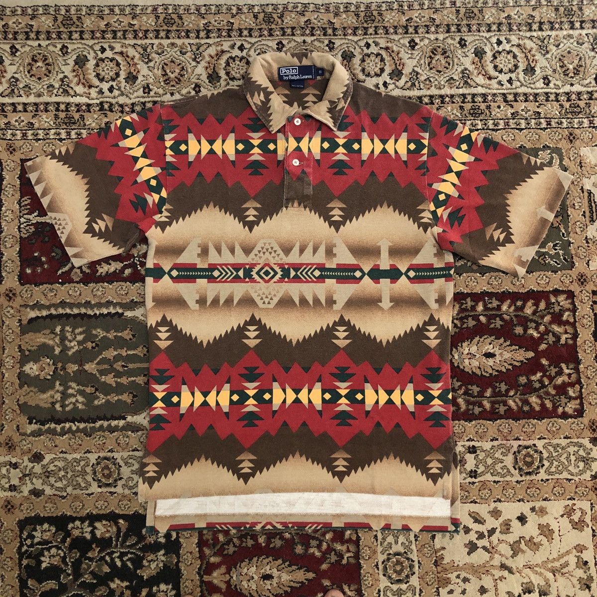 Polo Ralph Lauren Vintage Polo Ralph Lauren Navajo Polo Shirt Rare Size US S / EU 44-46 / 1 - 3 Thumbnail