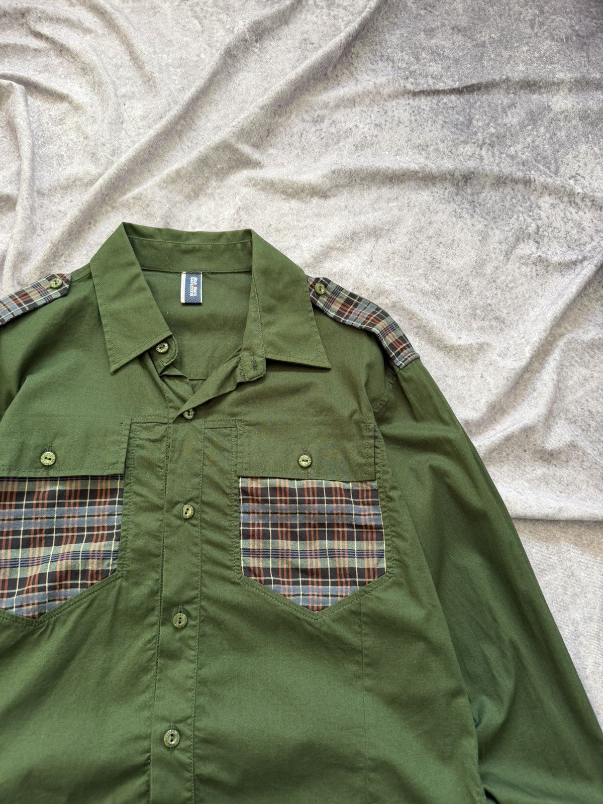 Jean Paul Gaultier 00S Jean Paul Gaultier Green Military Style Shirt Jacket Size US M / EU 48-50 / 2 - 5 Thumbnail