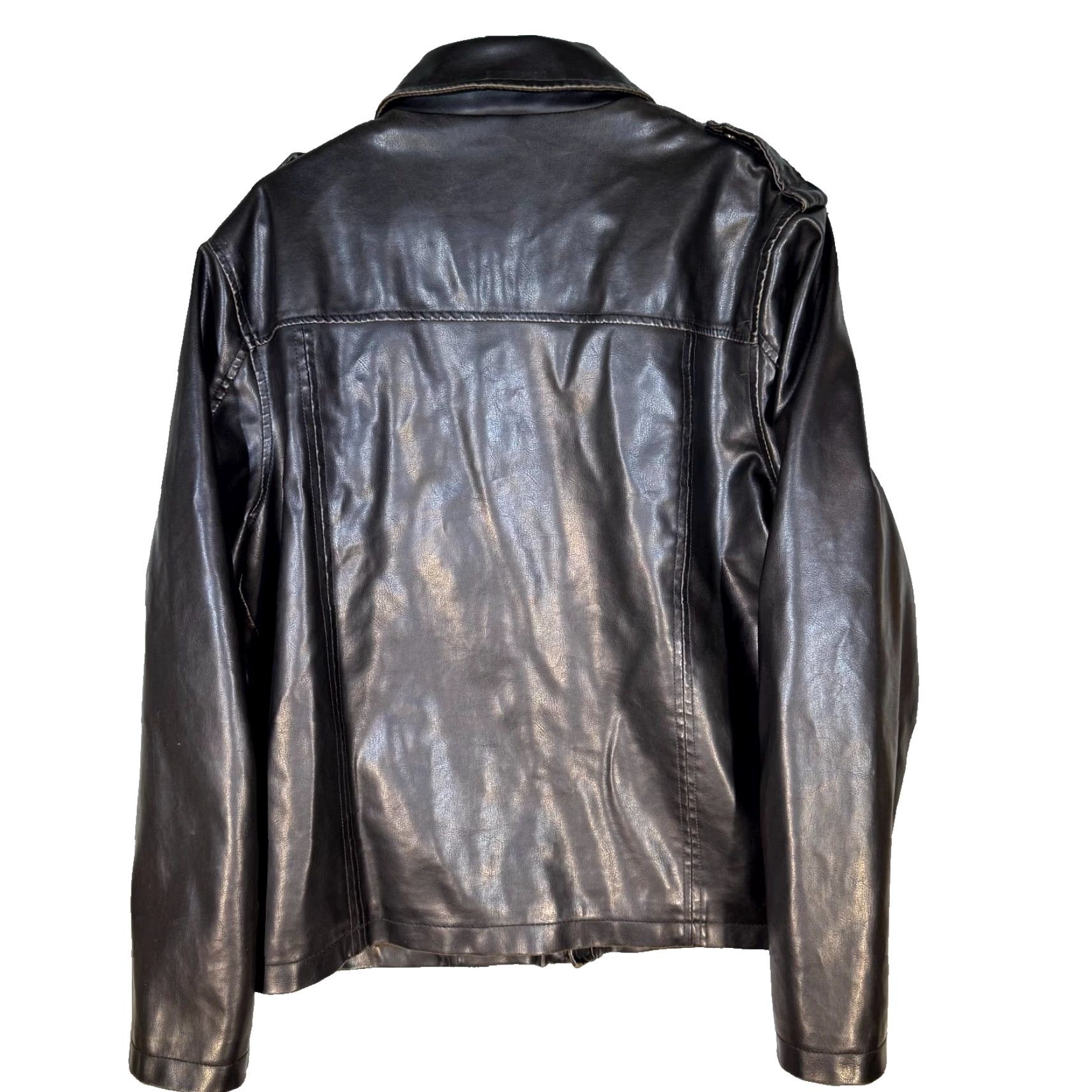 Levi's Levi's Bomber Jacket Mens Large Brown Faux Leather Fleece Lined Coat Size US L / EU 52-54 / 3 - 2 Thumbnail